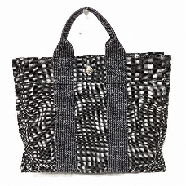 Hermes Hermes Herline Canvas Tote Bag Canvas Tote Bag in Grey, Men's