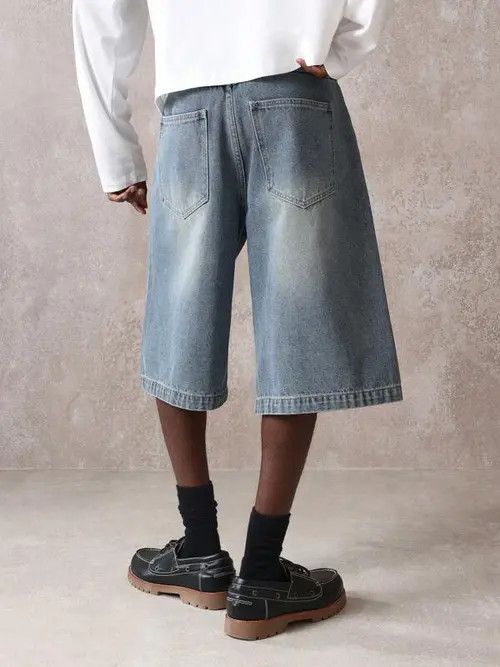 Japanese Brand × Vintage WASHED vintage Y2K denim jorts skate Size US 32 / EU 48 - 4 Thumbnail