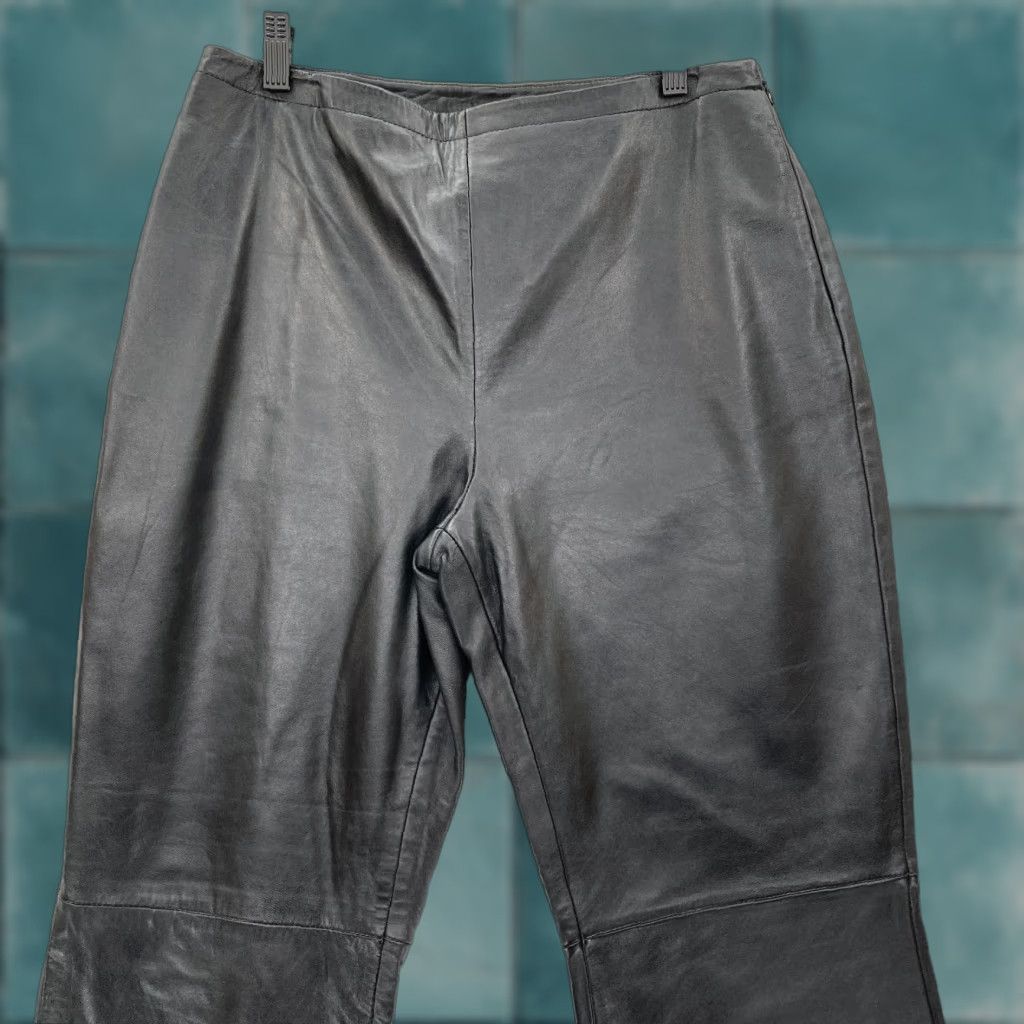 Croft & Barrow Croft & Barrow Leather Pants Women's 10 Black Lined Y2K NWT Vintage Lambskin Pants Size 32" / US 10 / IT 46 - 1 Thumbnail