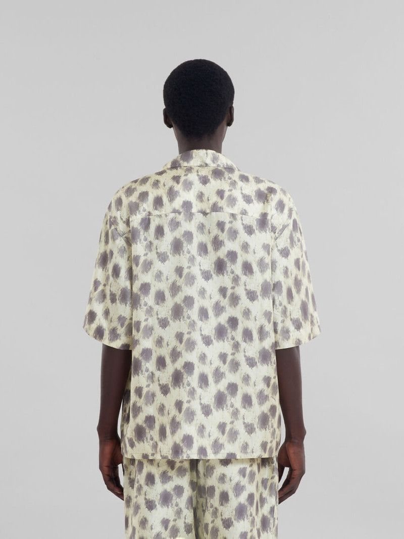 Marni o1w1db11125 Silk Bowling Shirt in Light Yellow Size US XL / EU 56 / 4 - 3 Thumbnail
