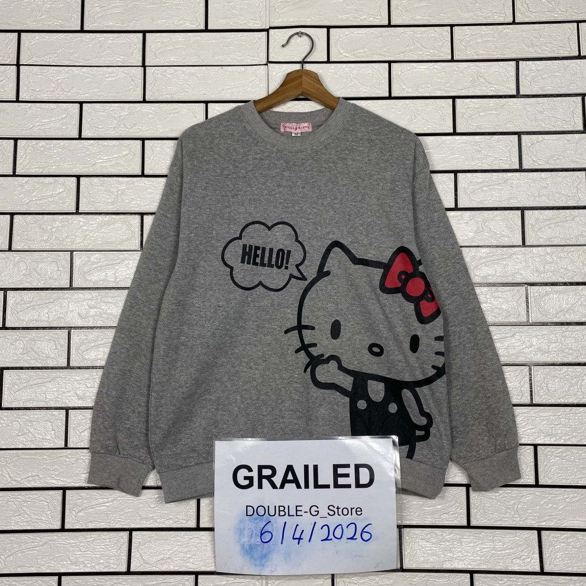 Japanese Brand 📌Vintage Sweatshirt Hello Kitty Big Logo Size US M / EU 48-50 / 2 - 1 Thumbnail