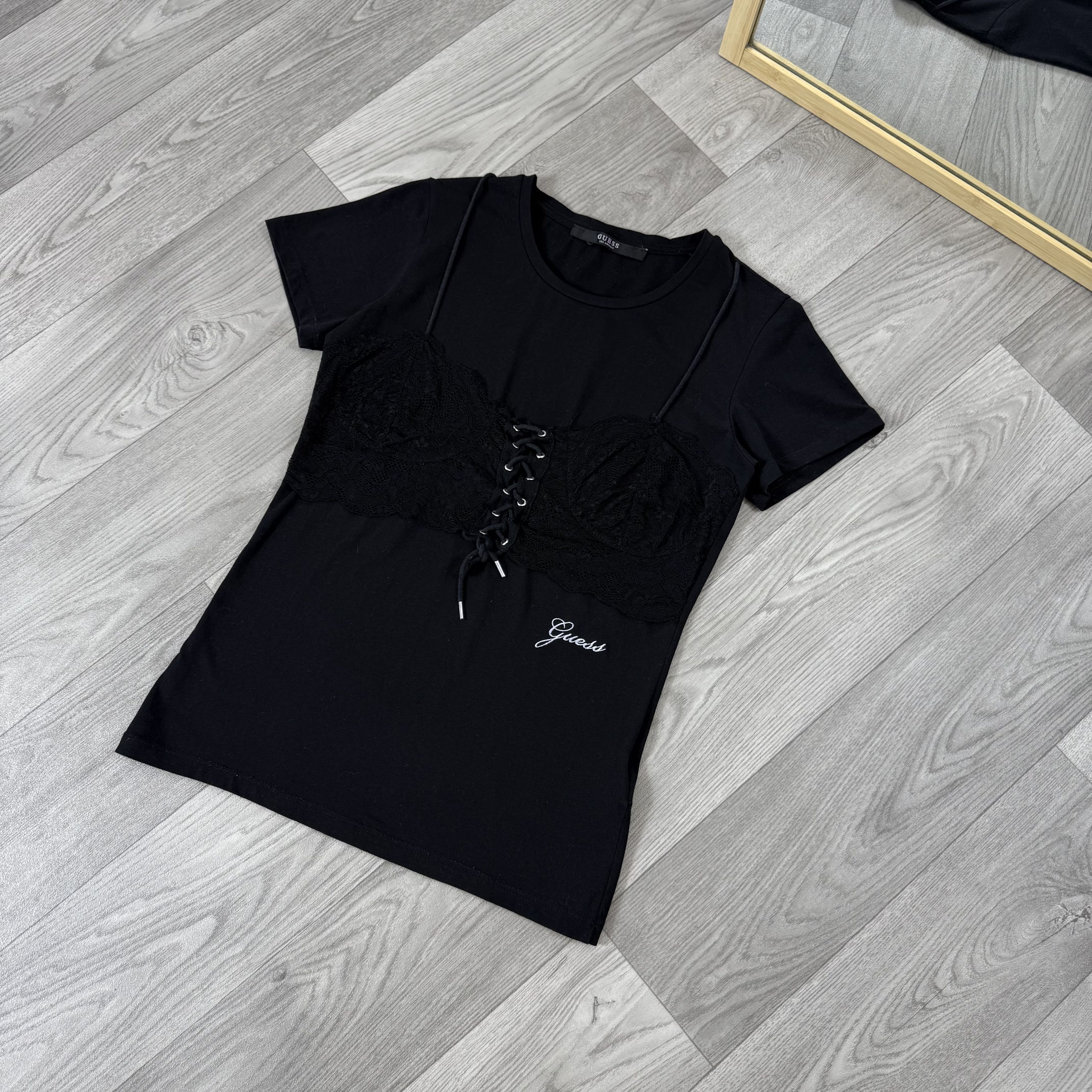 Guess Guess Bra Corset Style Y2K Black Tee Shirt S Size S / US 4 / IT 40 - 4 Thumbnail