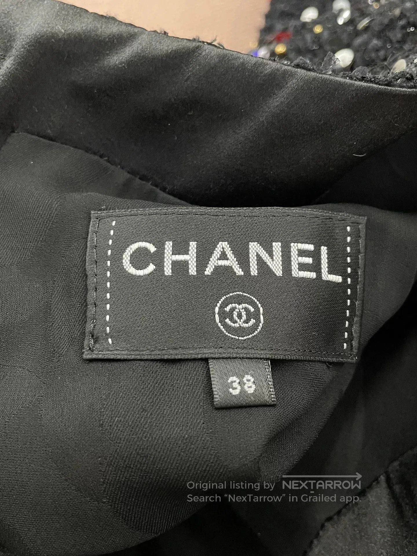 Chanel Chanel 22S Sequin Black Gold Dress. Size US 38 / EU 54 - 4 Thumbnail