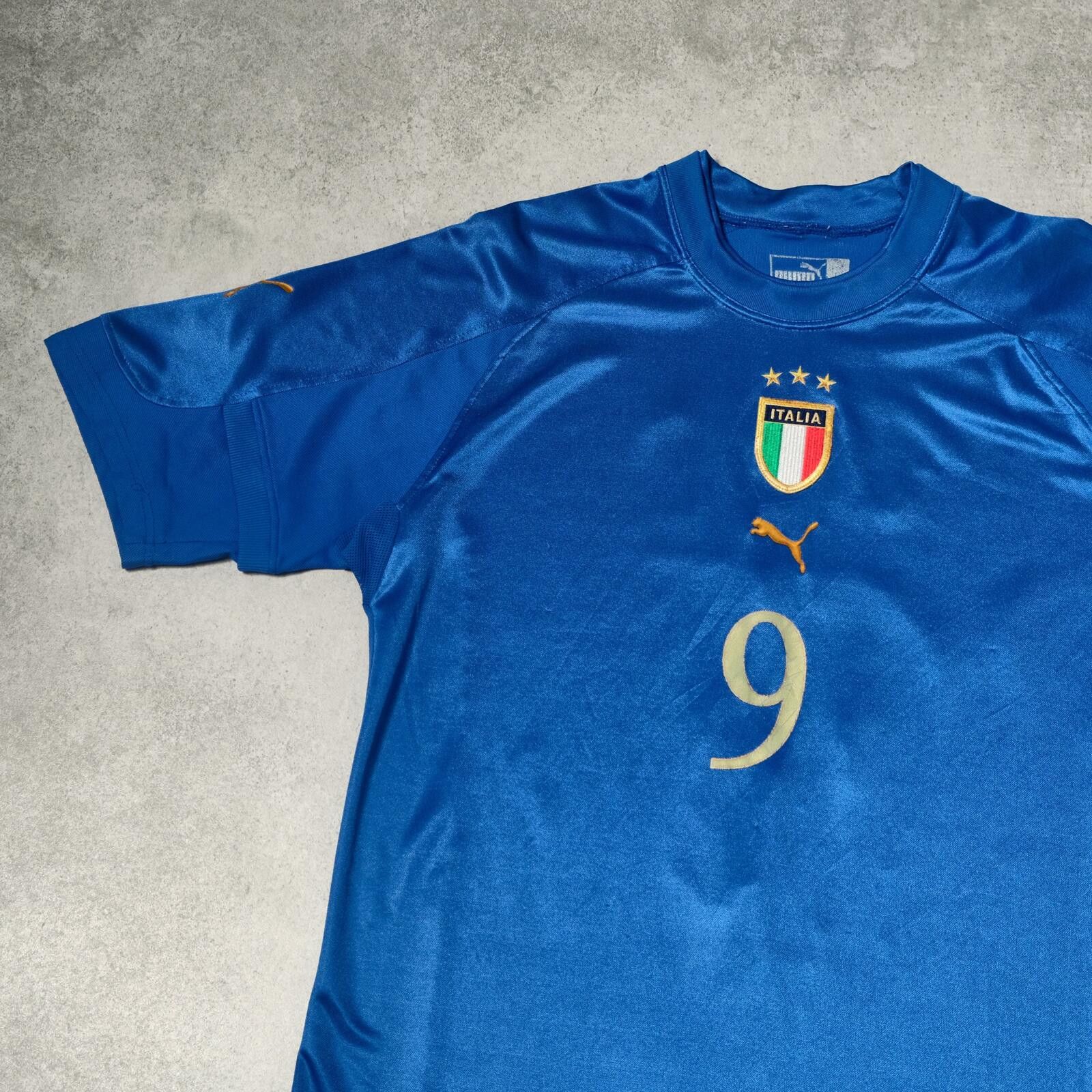 Puma 2004/06 Italy Home Shirt Puma Vieri (L/XL) Size US L / EU 52-54 / 3 - 3 Thumbnail
