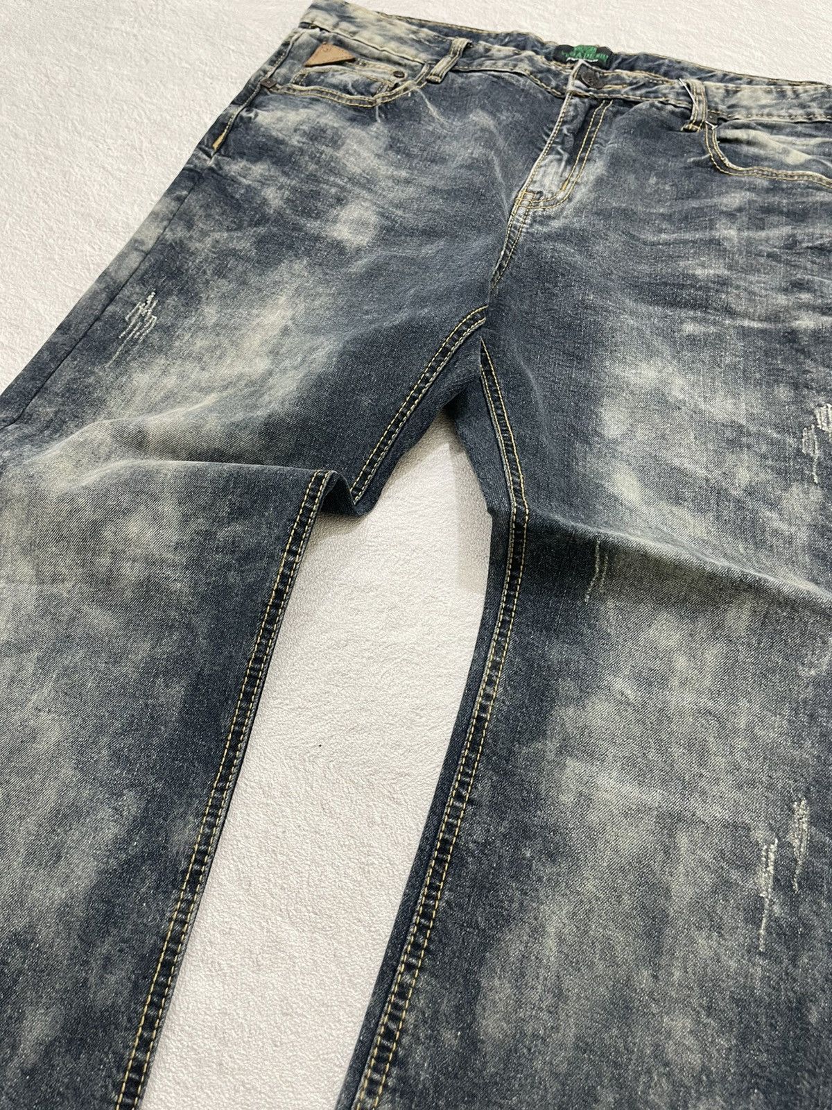 Hysteric Glamour 2000s Acid Washed Denim Distressed Y2K Size US 36 / EU 52 - 2 Thumbnail
