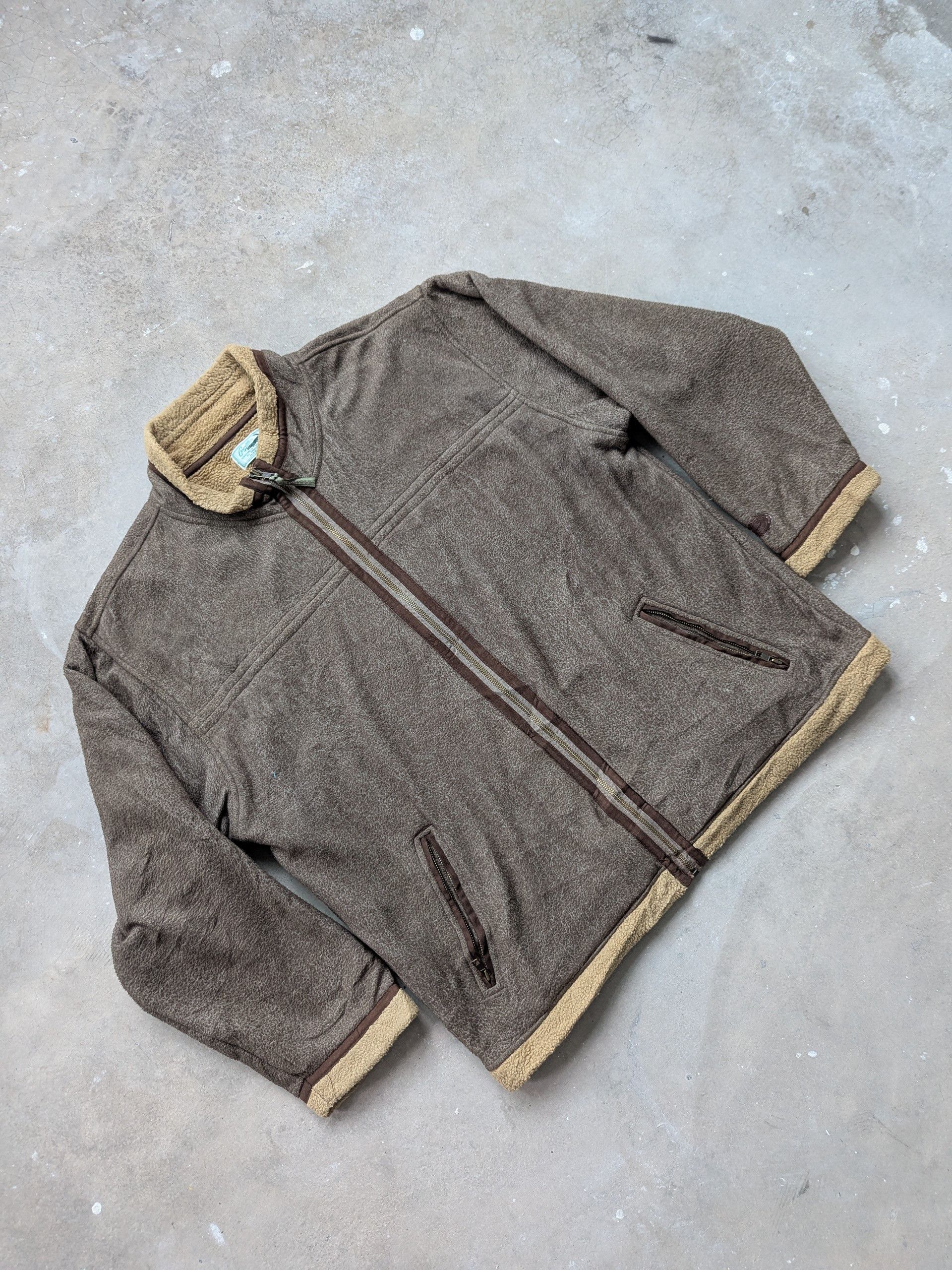 Japanese Brand × Vintage Vintage 2000s Crocodile Fleece Jacket B 3 Pattern Style Size US L / EU 52-54 / 3 - 3 Thumbnail