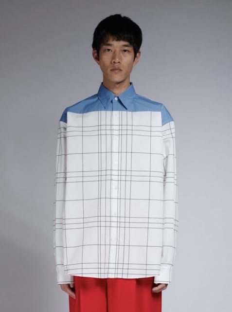 Marni o1w1db10125 Color Block Checked Shirt in White Size US S / EU 44-46 / 1 - 2 Thumbnail