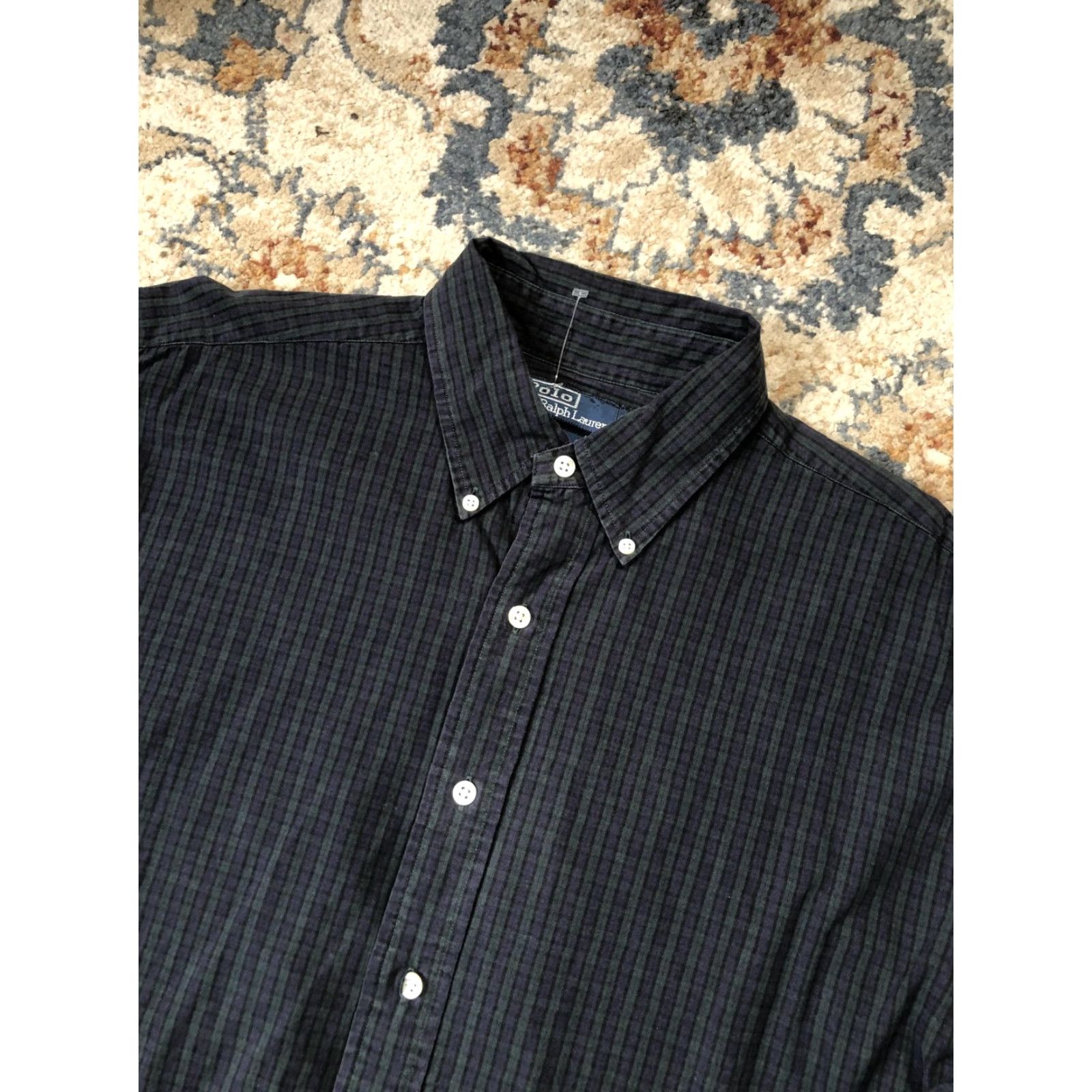 Polo Ralph Lauren Polo Ralph Lauren Shirt Mens Large Plaid Button-Down Blake Classic Dress Shirt Size 42R - 6 Thumbnail