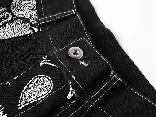 Japanese Brand × Vintage Black bandana pants Size US 32 / EU 48 - 2 Thumbnail
