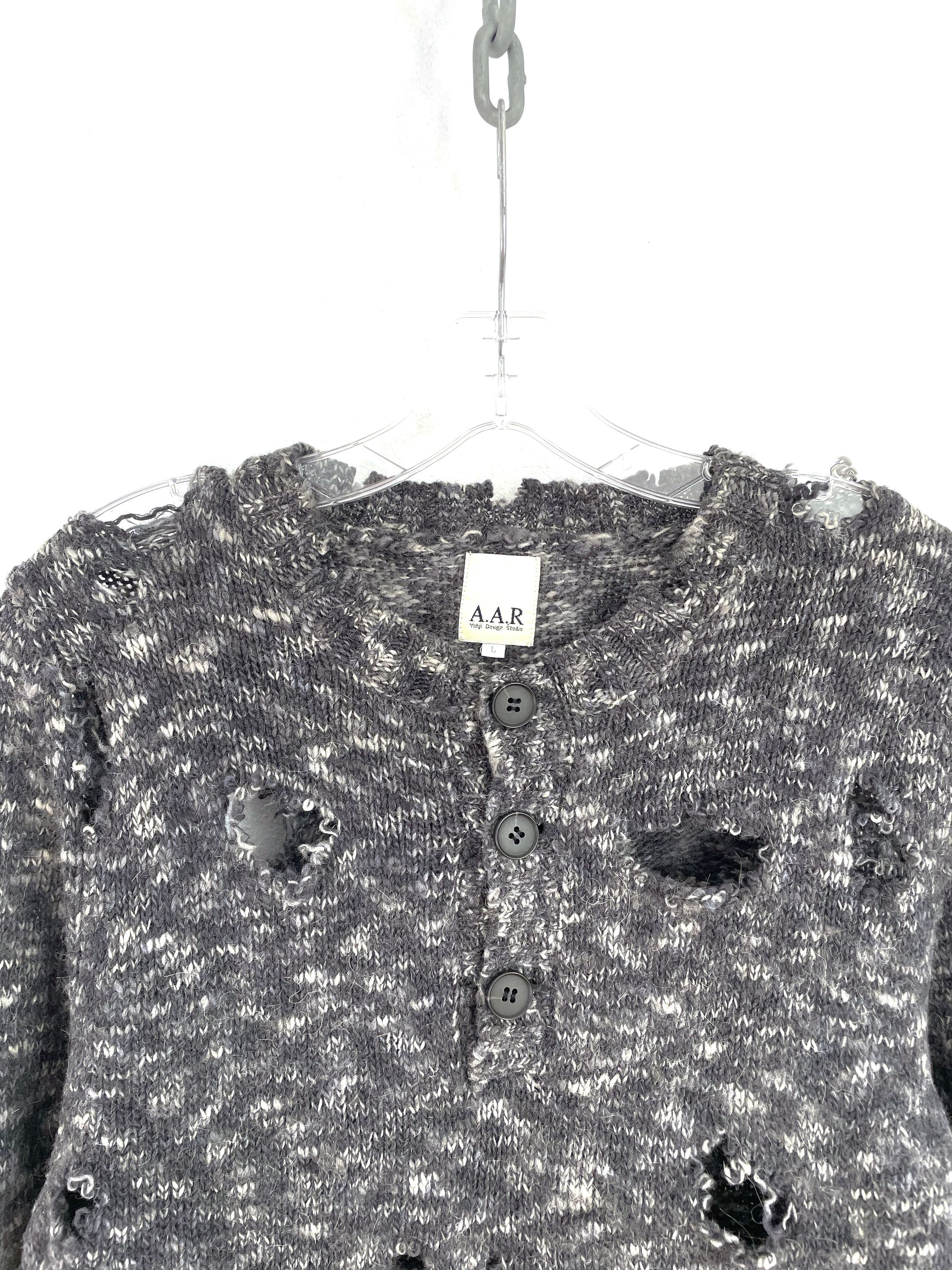 Yohji Yamamoto AAR Distressed Knit Sweater Size US M / EU 48-50 / 2 - 4 Thumbnail