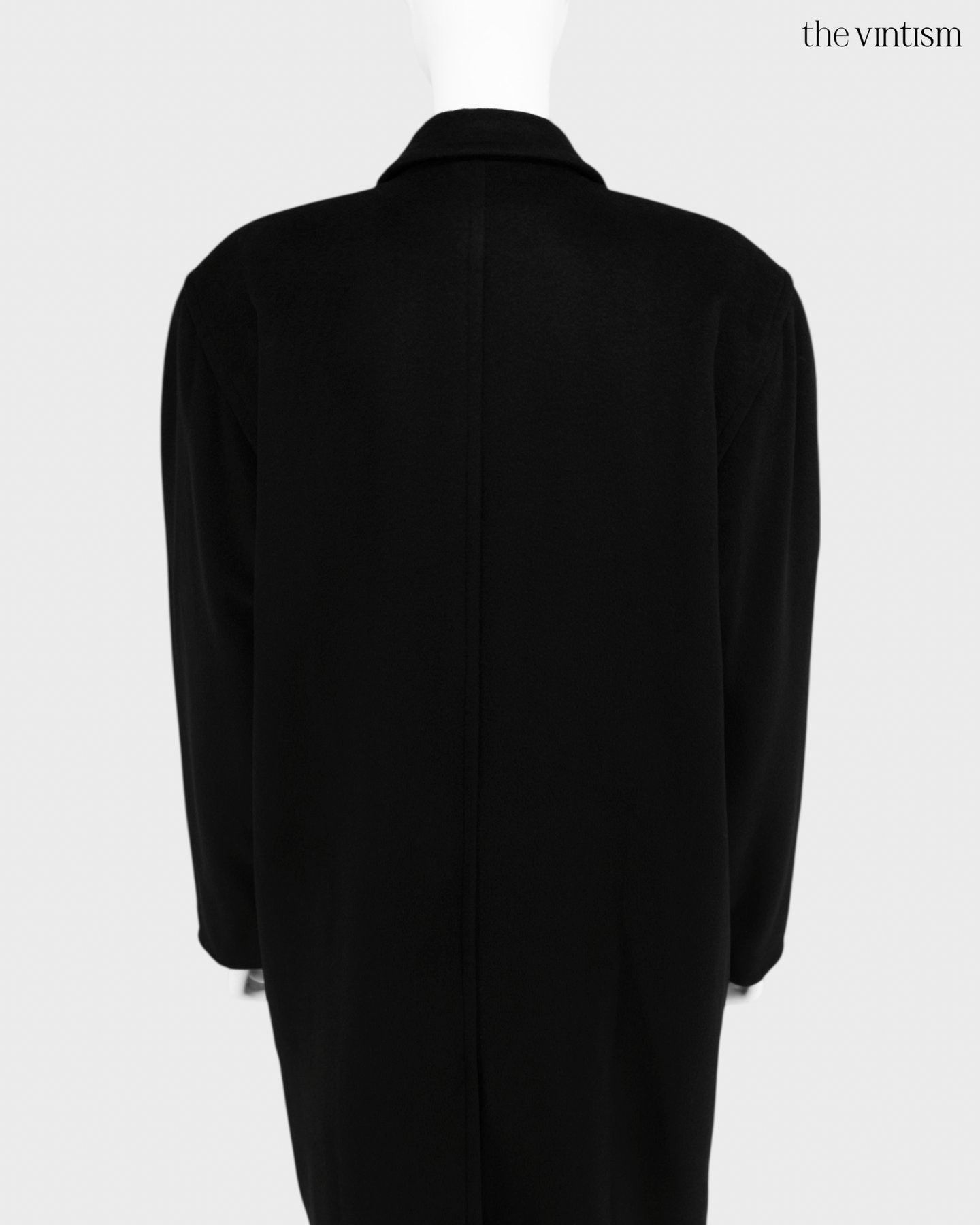 Escada Escada Vintage Black Long Coat in Llama, Alpaca Blend Size L / US 10 / IT 46 - 9 Thumbnail