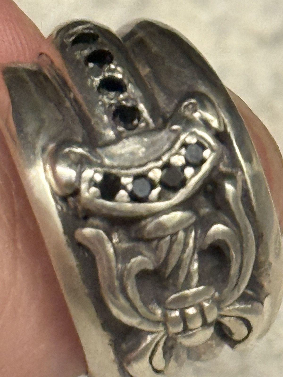 Chrome Hearts Chrome Hearts Black Diamond Dagger Ring Silver Size ONE SIZE - 2 Thumbnail