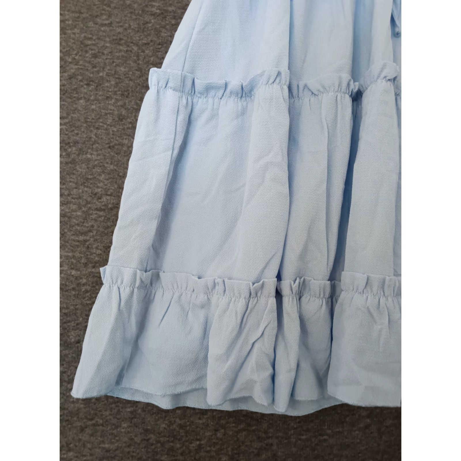 Vintage VINTAGE Women's V-Neck Pleated Sleeveless Mini Dress Blue M Dress Womens Pleated Sleeveless Mini Dress Blue M Vintage Size M / US 6-8 / IT 42-44 - 7 Thumbnail
