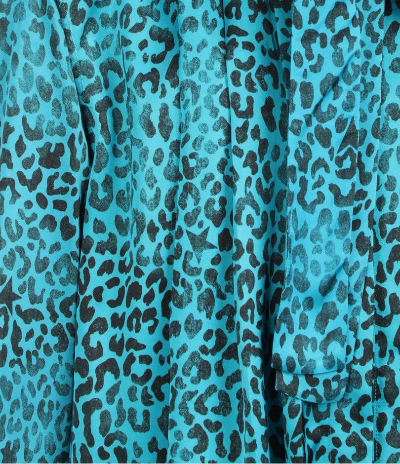 Golden Goose o1y0825 Leopard-print Patterned Shirt in Blue/Black Size S / US 4 / IT 40 - 6 Thumbnail