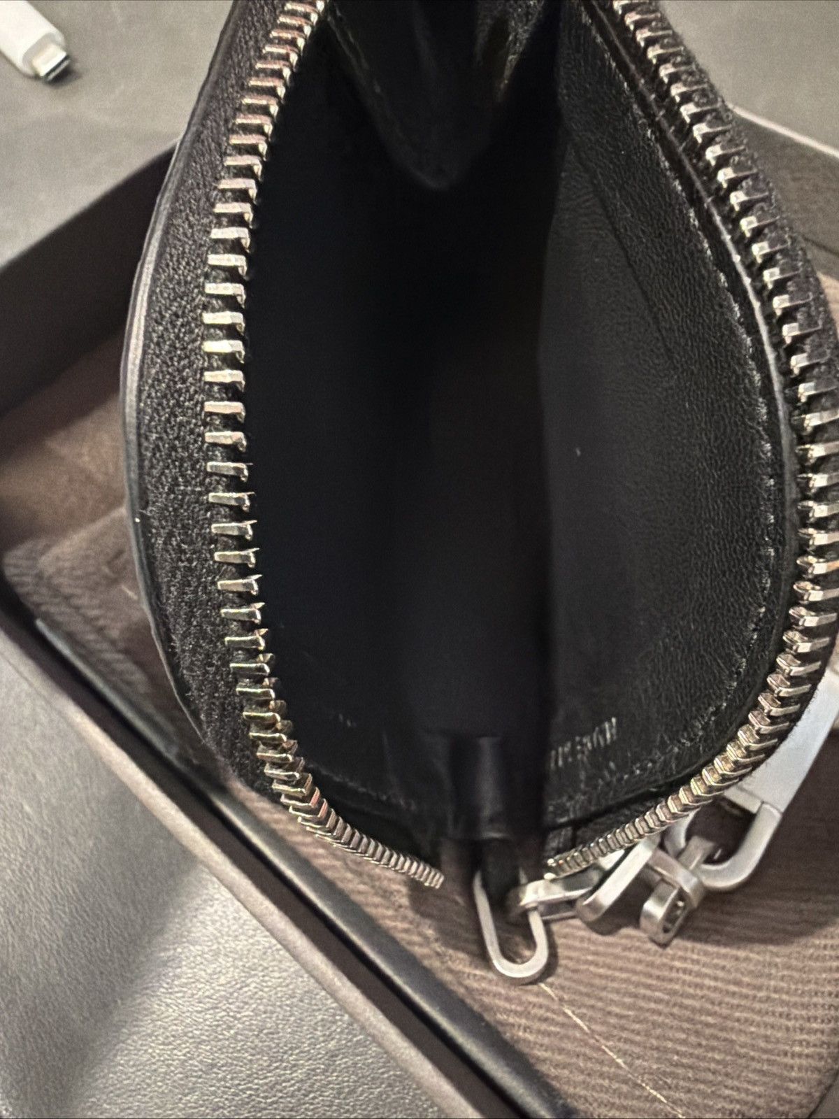 Rick Owens Rick Owens Concordians Hook Wallet in Black Python Leather Size ONE SIZE - 2 Thumbnail