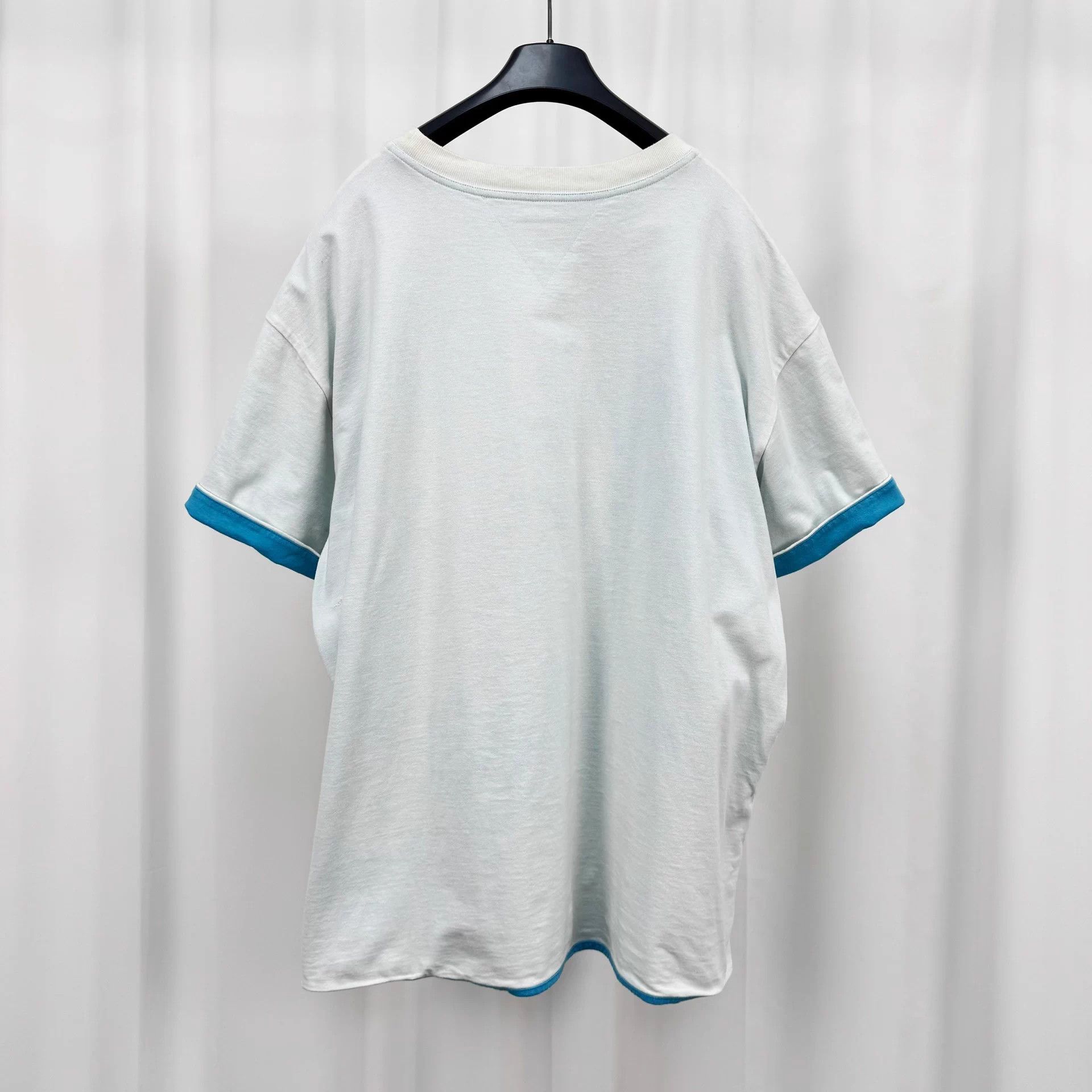 Bottega Veneta BV white-blue colorblock short-sleeve XXL 95 new stains Size US XXL / EU 58 / 5 - 2 Thumbnail