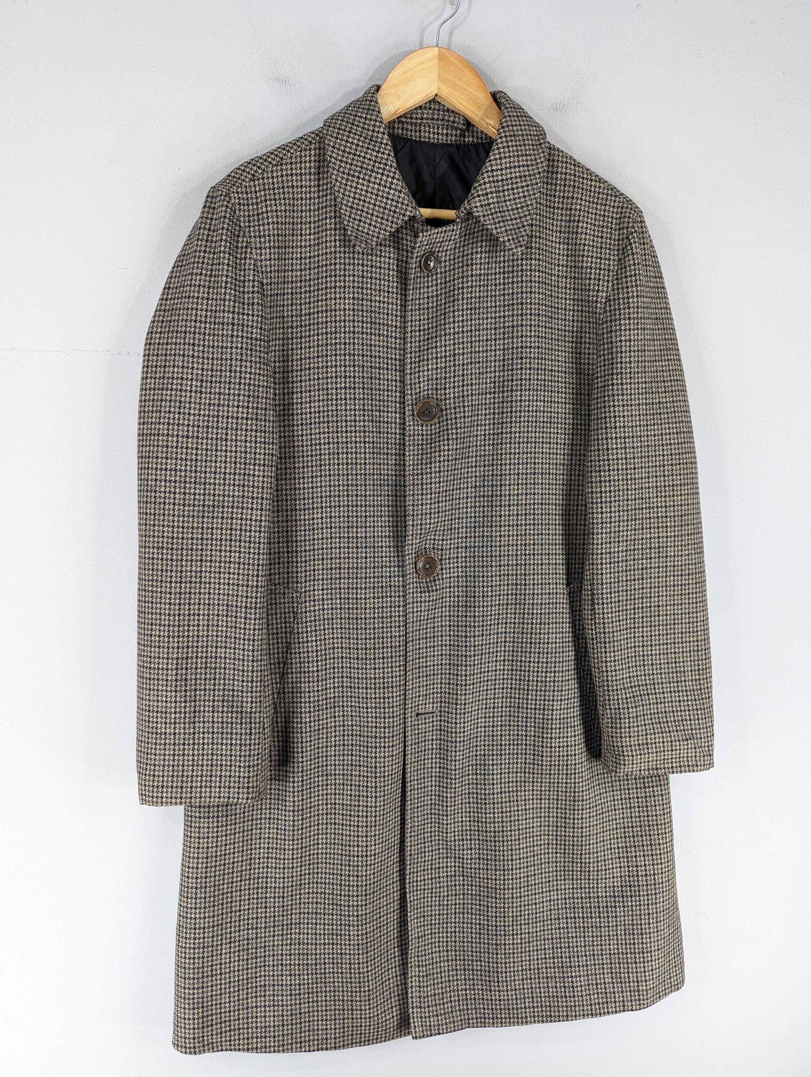 Herno Vintage Herno Houndstooth Wool Long Coat Jacket Size L / US 10 / IT 46 - 3 Thumbnail