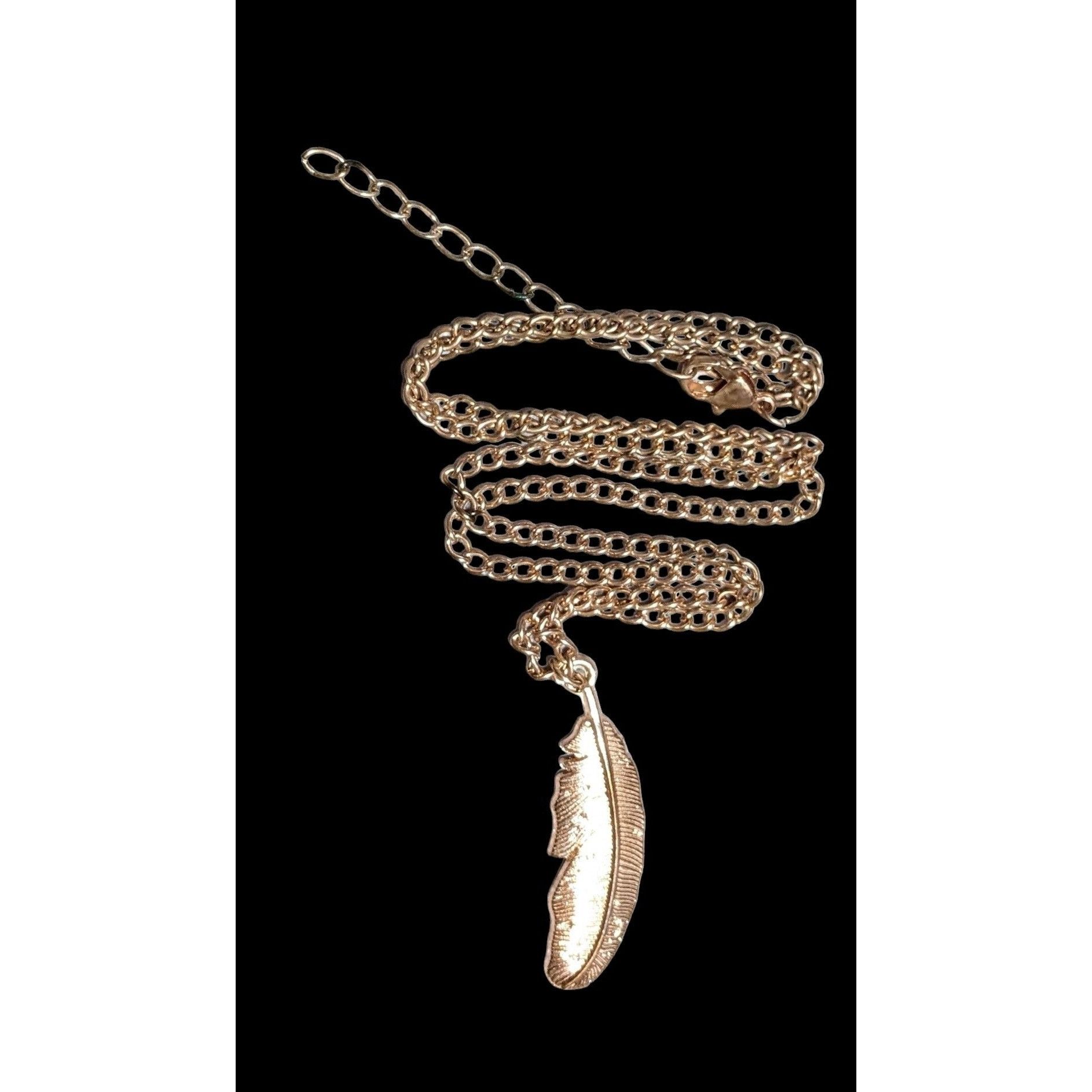 Other Rose Gold Boho Feather Pendant Necklace Size ONE SIZE - 1 Thumbnail