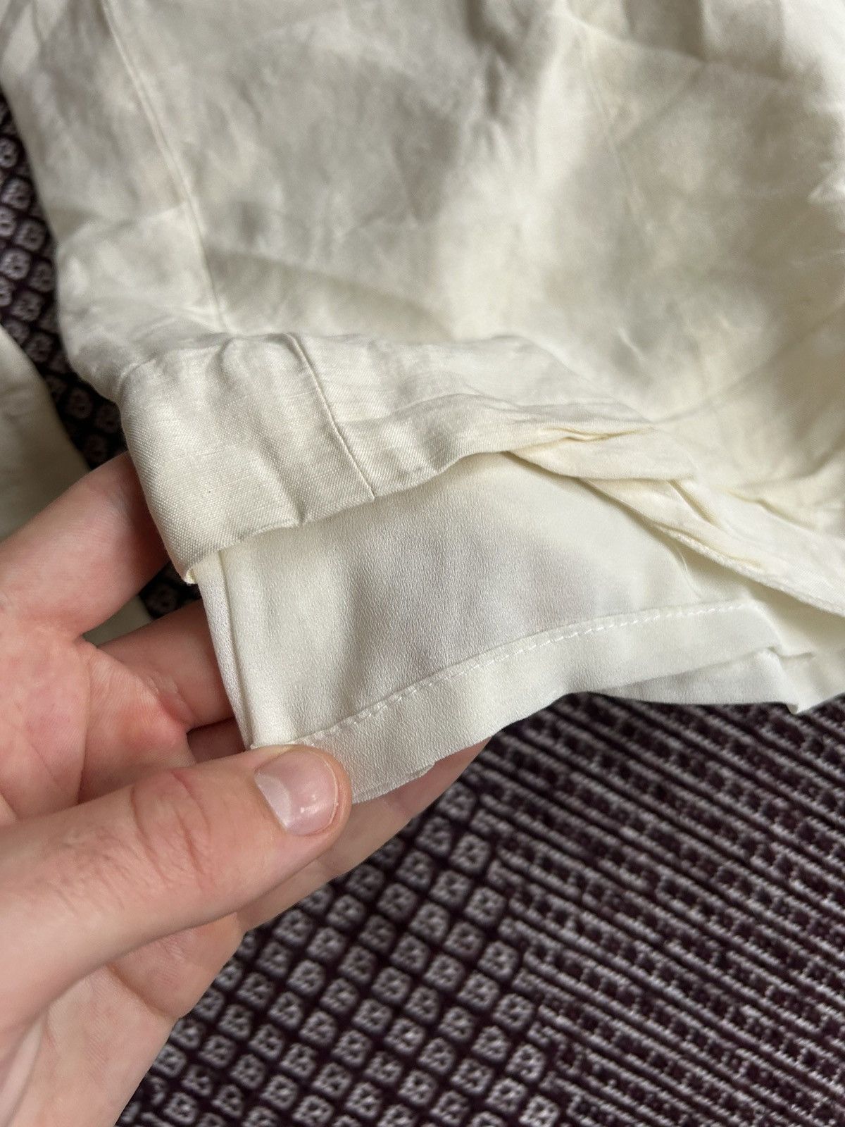 Armani Collezioni Vintage Armani Collezioni Linen Pants Solid Style Size 40 Size 27" / US 4 / IT 40 - 5 Thumbnail
