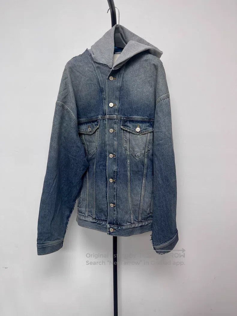 Balenciaga Balenciaga Patchwork Hooded Single Breasted Loose Casual D Size US S / EU 44-46 / 1 - 2 Thumbnail