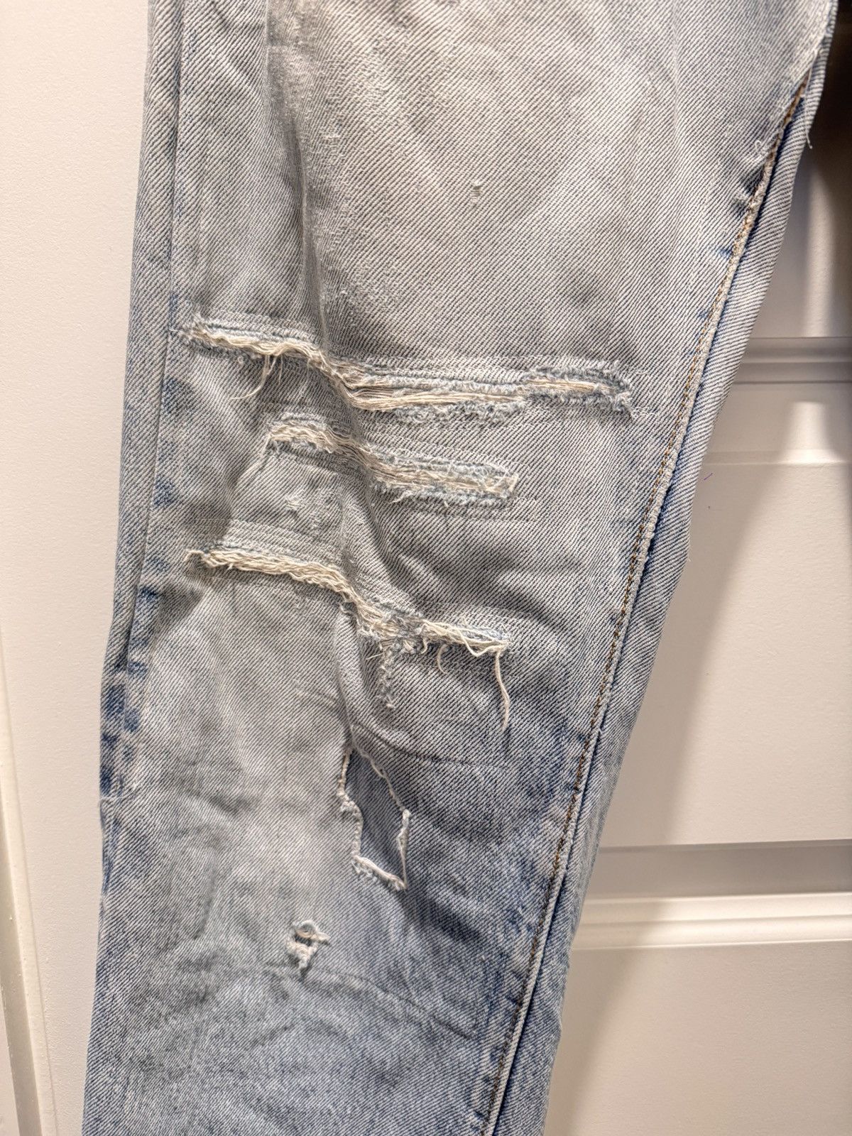 Levi's × Ojardorf × Vuja De Vintage 80s Levis 501 light blue wash selvedge redline Size US 29 - 2 Thumbnail