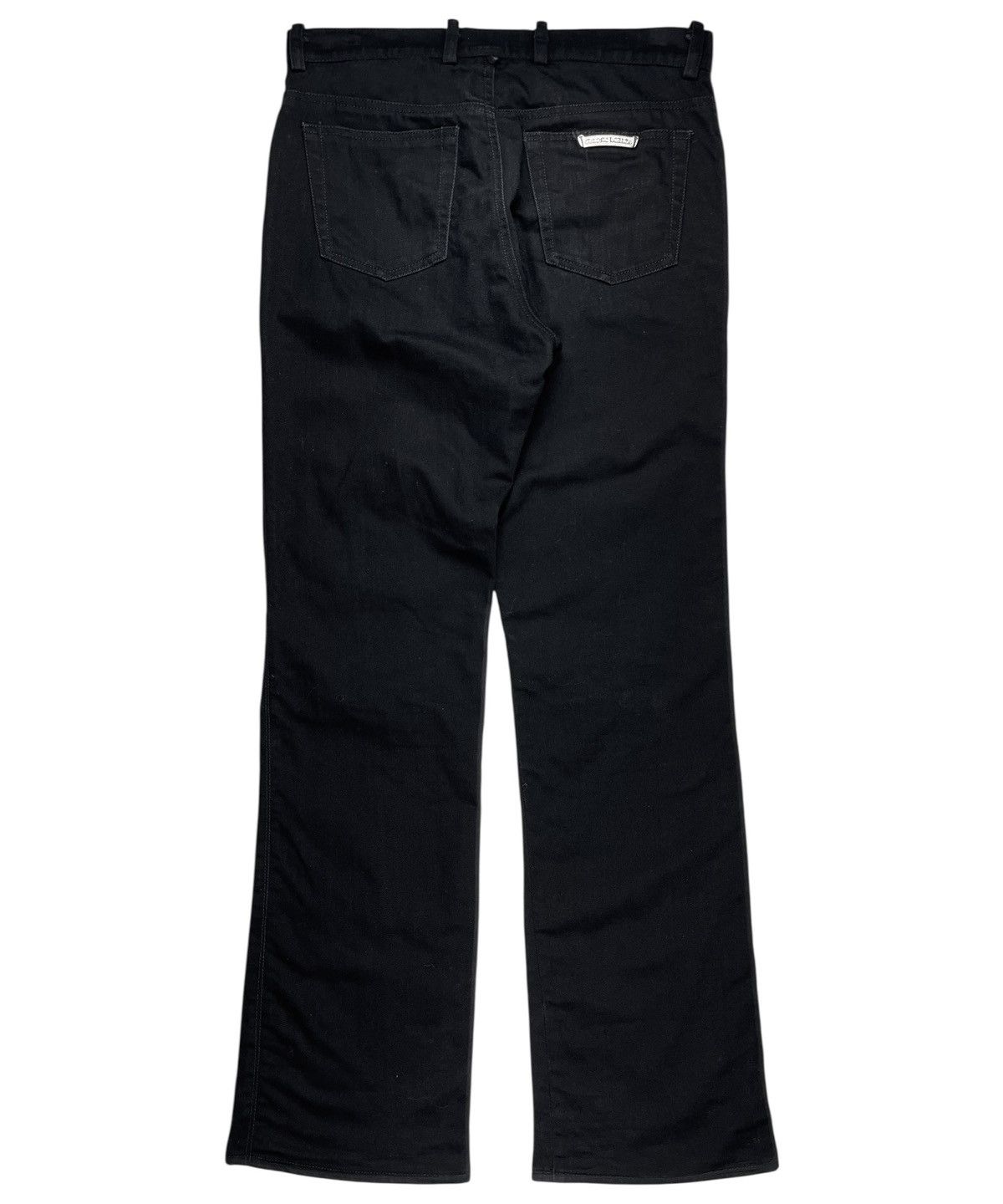 Chrome Hearts Chrome Hearts Fleur Knee Silver Flared Bootcut Denim Jeans Size US 31 - 2 Thumbnail