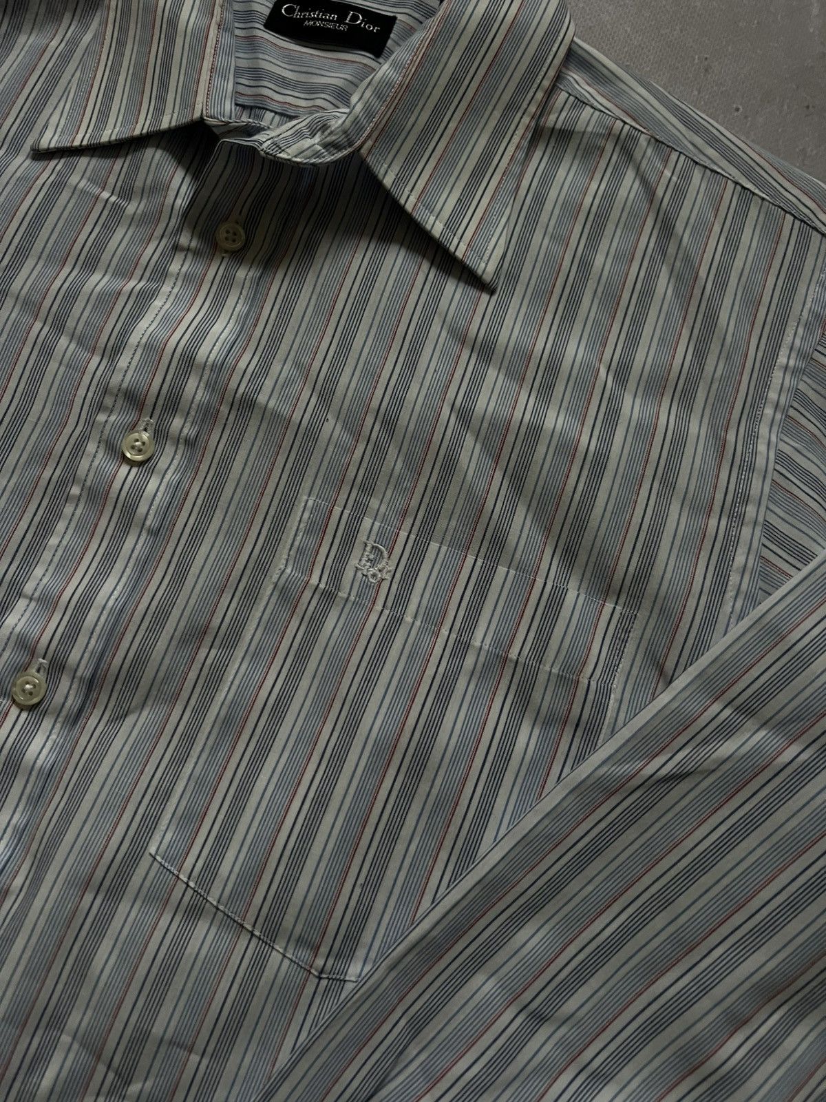 Christian Dior Monsieur VTG Christian Dior Shirt Men’s 16 32-33 L Stripe USA 90s Size US L / EU 52-54 / 3 - 3 Thumbnail