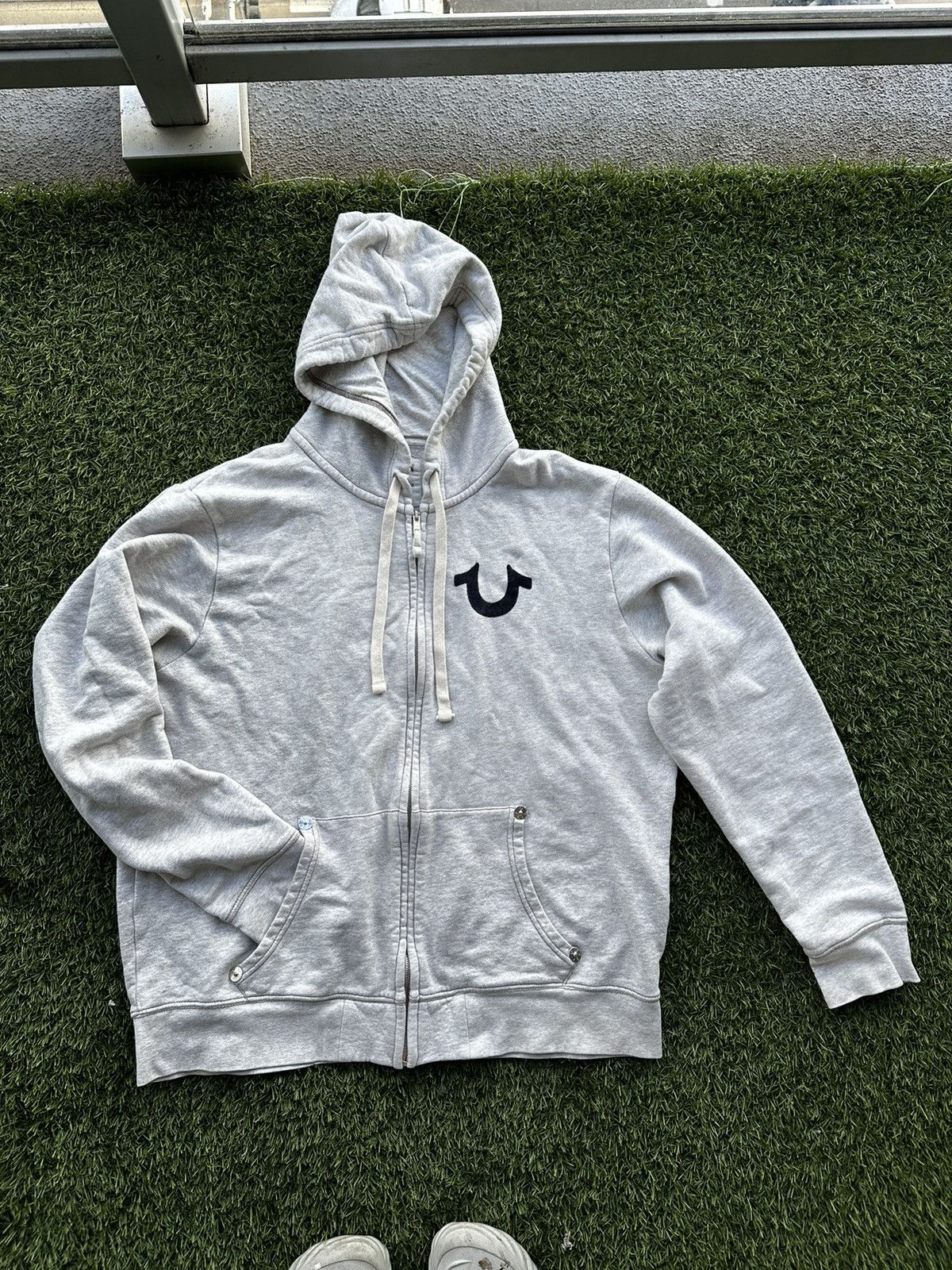 True religion classic logo zip hoodie