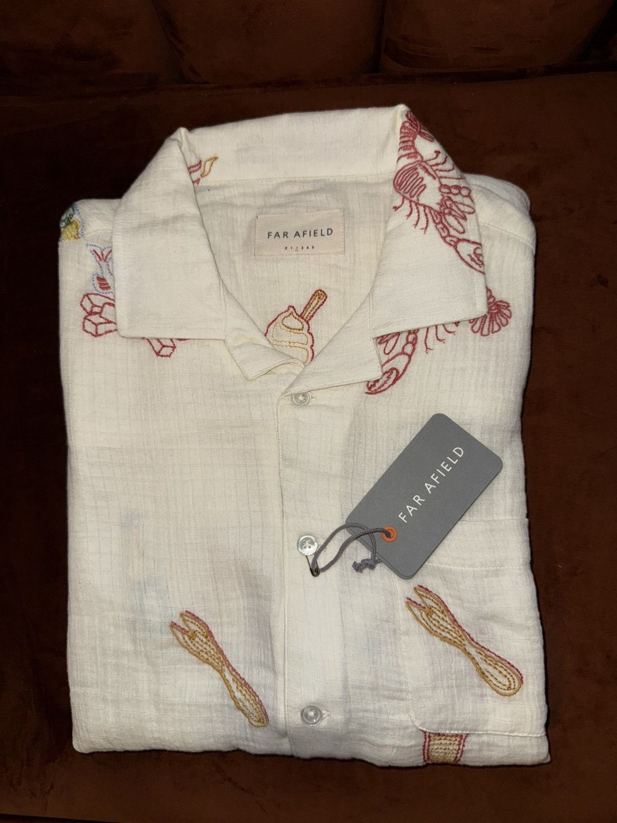 Far Afield Far Afield Embroidered Stachio Shirt - White Size US M / EU 48-50 / 2 - 3 Thumbnail