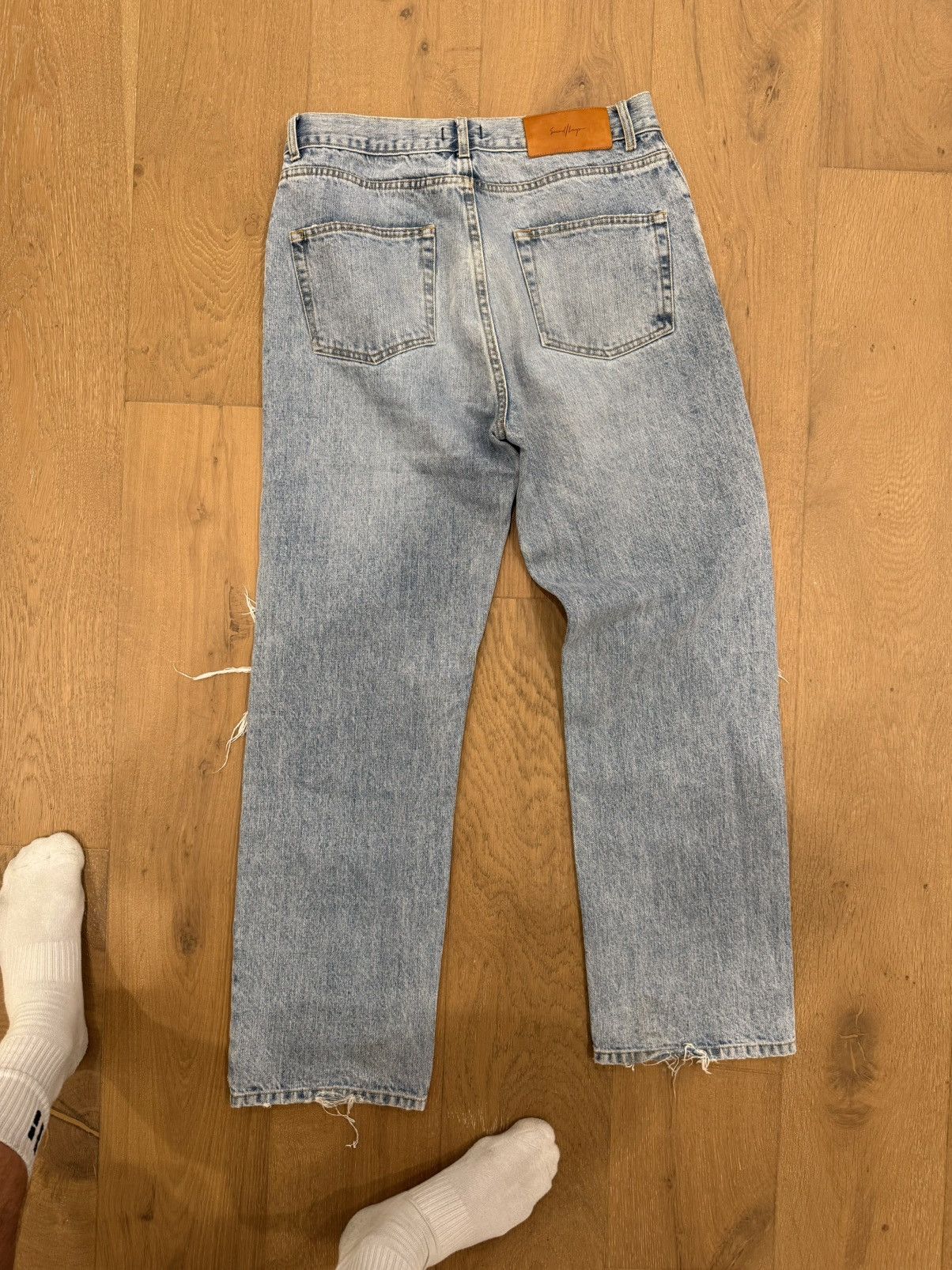 Second/Layer Destroyed Denim Big Papi Baggy Fit Jeans Size US 32 / EU 48 - 4 Thumbnail