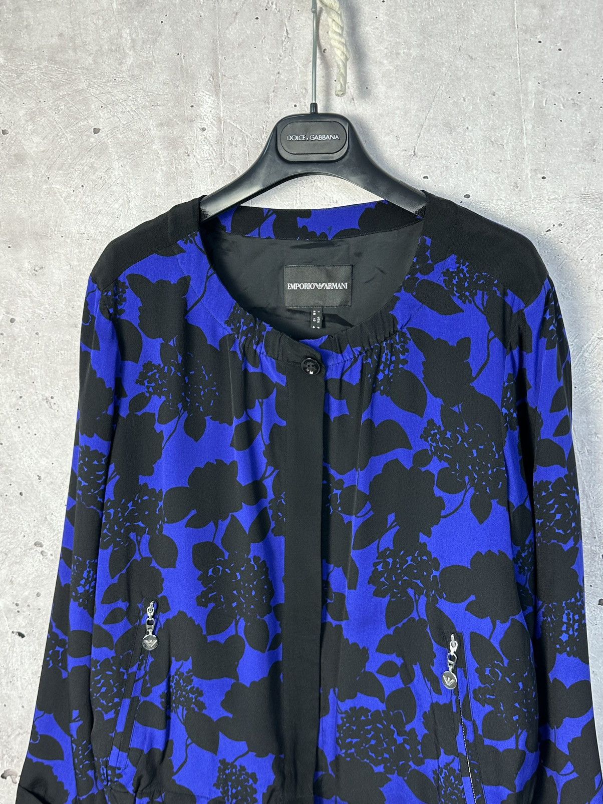 Emporio Armani Emporio Armani Silk Floral Print Buttons Pocket Light Jacket Size XL / US 12-14 / IT 48-50 - 3 Thumbnail