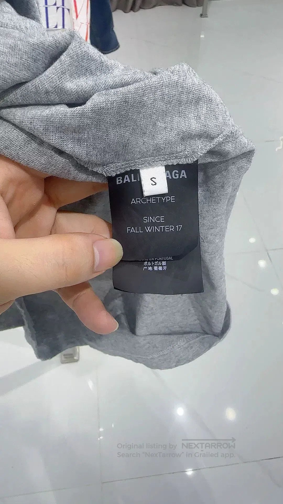 Balenciaga Balenciaga Small Logo Gray Basic T-Shirt. Size US S / EU 44-46 / 1 - 5 Thumbnail