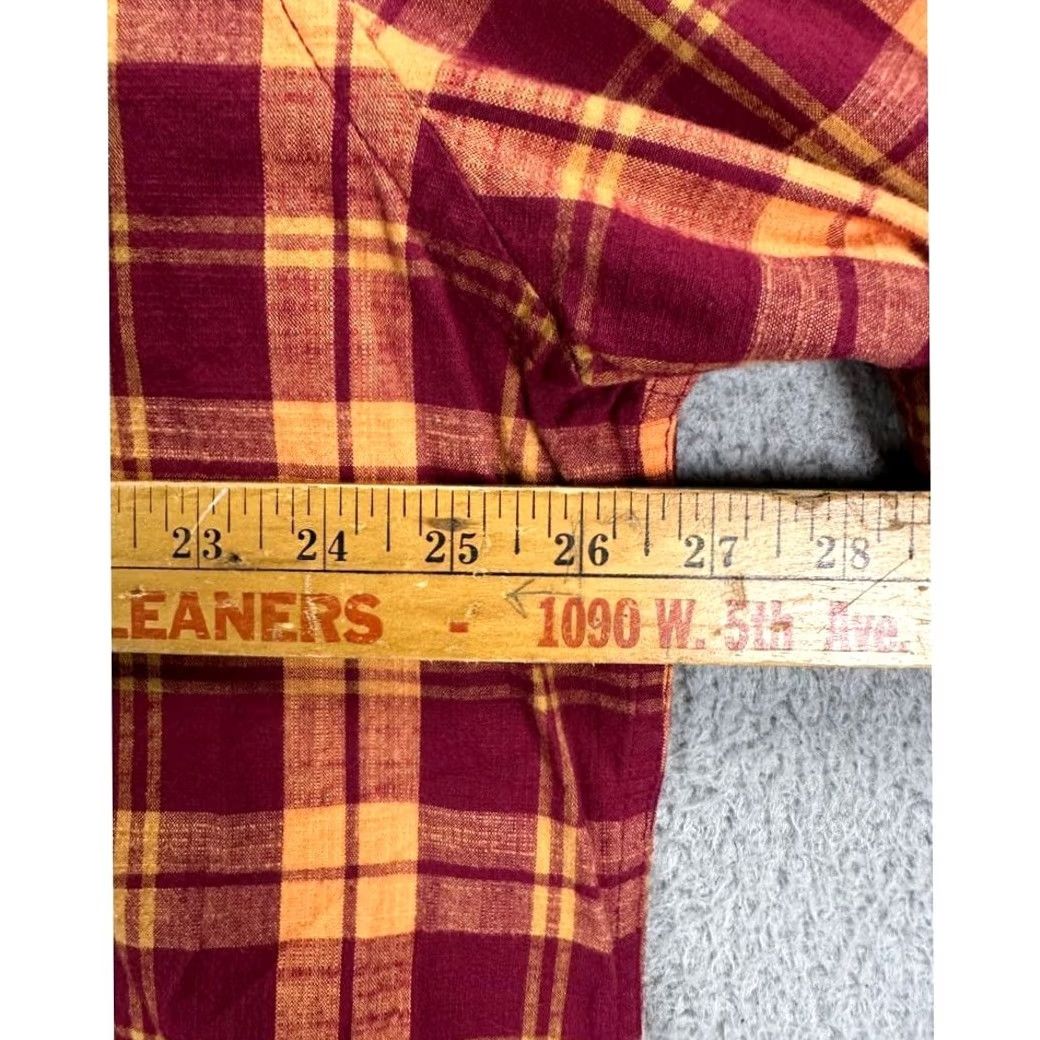 Vintage St. John's Bay Shirt Mens 2XL Red Orange Plaid Button Down Flap Pockets Size US XXL / EU 58 / 5 - 6 Thumbnail