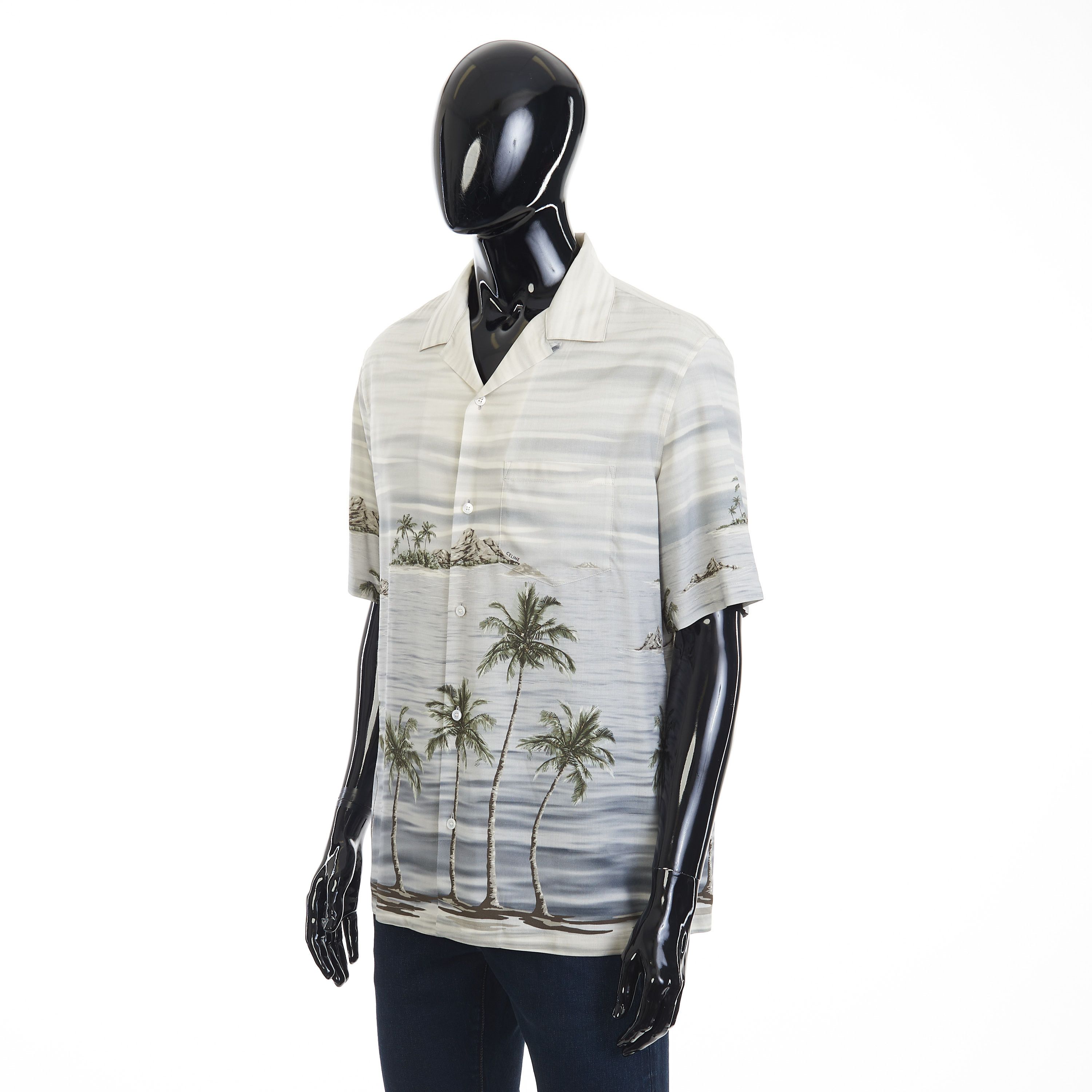 Celine Loose Hawaiian Shirt - Archipelago Print Viscose Size US M / EU 48-50 / 2 - 2 Thumbnail