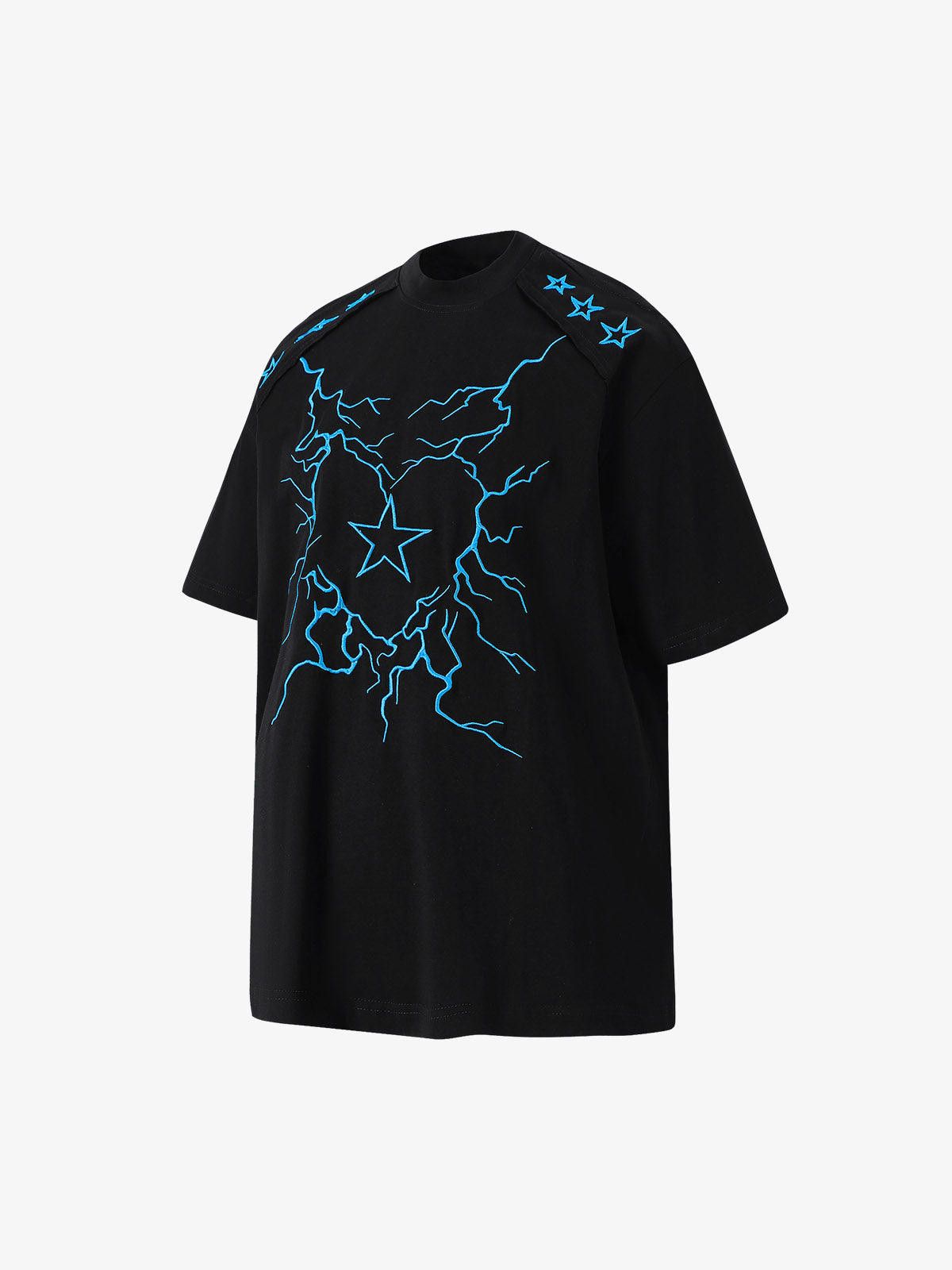 Vintage Heavy Embroidery Lightning Heart Print T-shirt Size US M / EU 48-50 / 2 - 5 Thumbnail