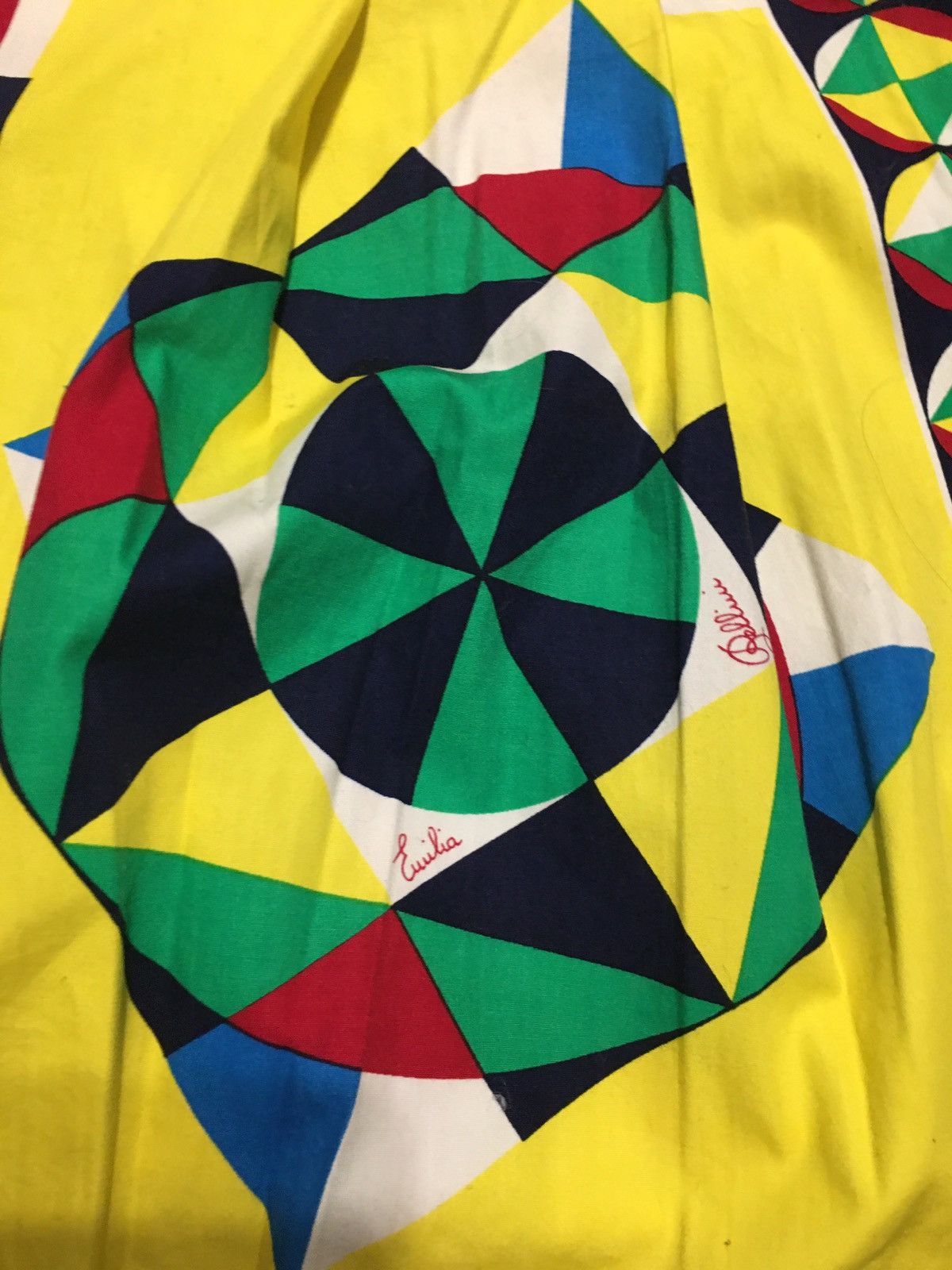 Vintage Emilia Bellini Vintage 70s Abstract Print Cotton Skirt EU 44 Size 30" / US 8 / IT 44 - 13 Thumbnail