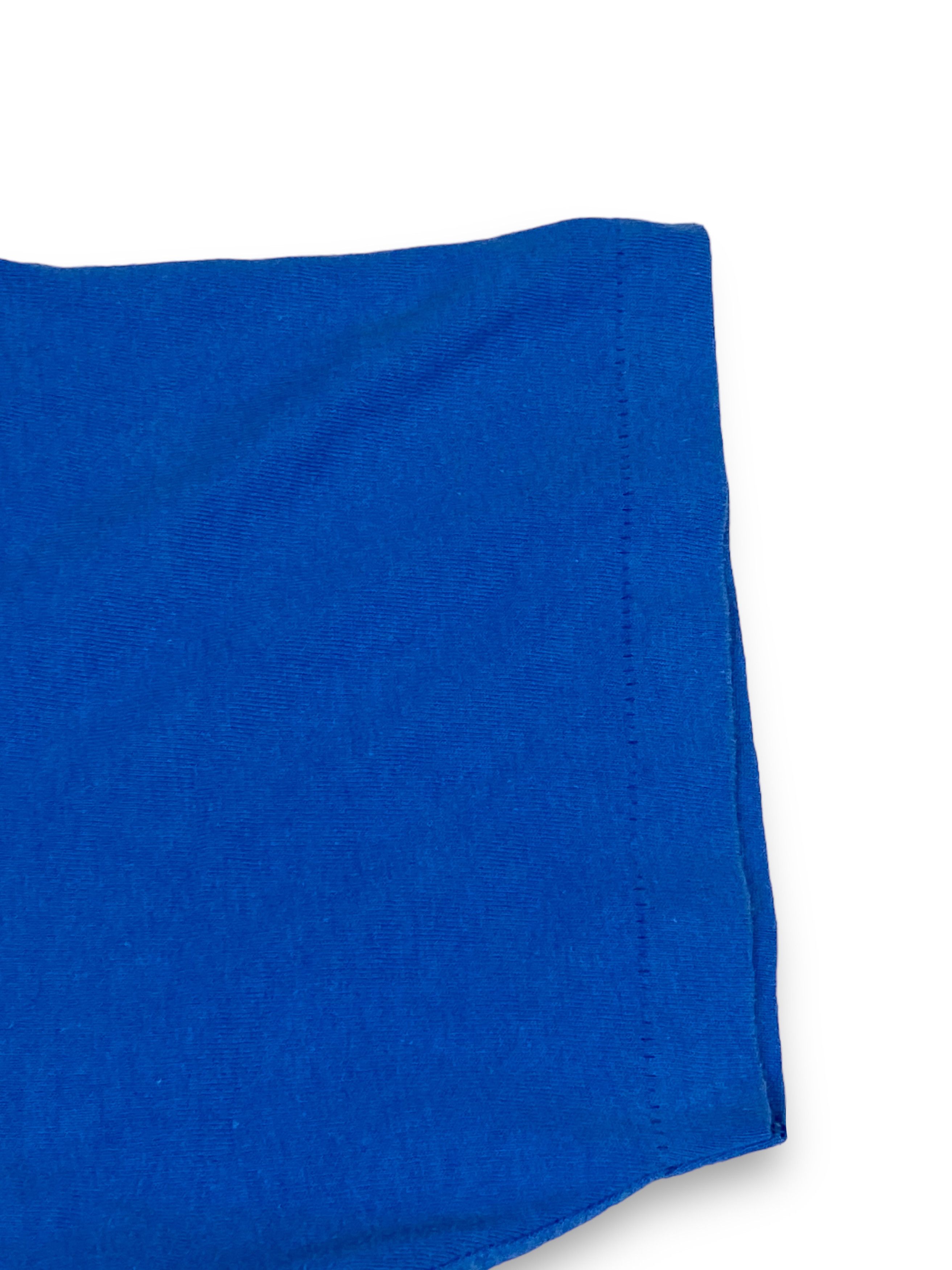 Other Vintage HANES Single Stitch Graphic Blue Print T-Shirt M619 Size US M / EU 48-50 / 2 - 5 Thumbnail