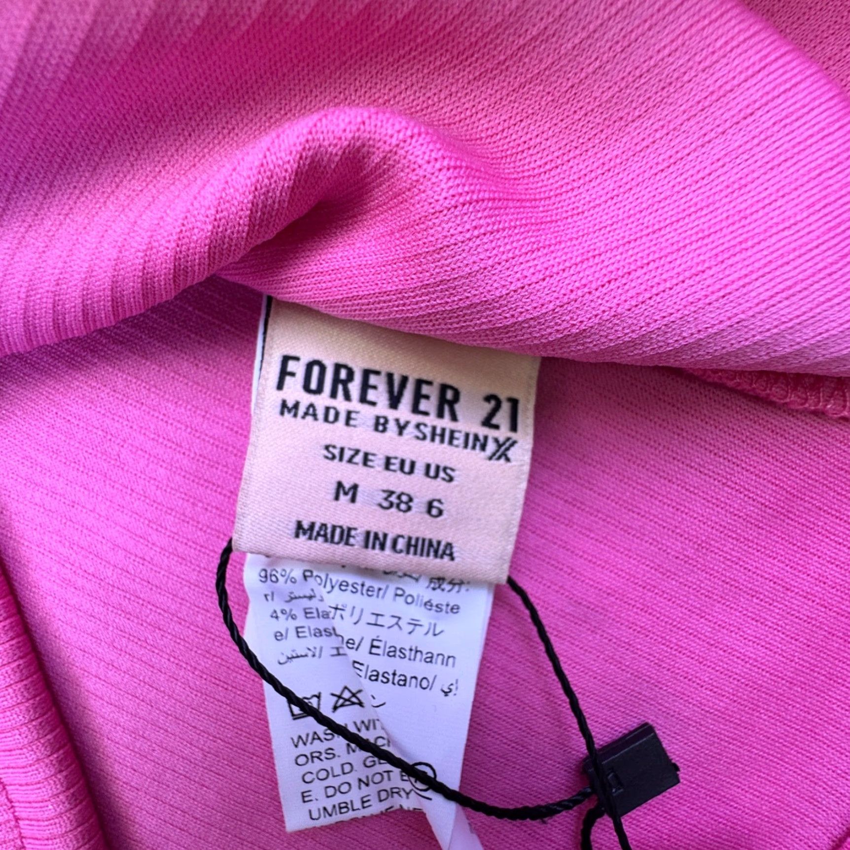 Forever 21 Forever 21 Dress Women's M Pink Mini Bodycon Sleeveless Cut Out Ribbed Crew Neck Party/Cocktail Summer Vintage: No Size M / US 6-8 / IT 42-44 - 3 Thumbnail