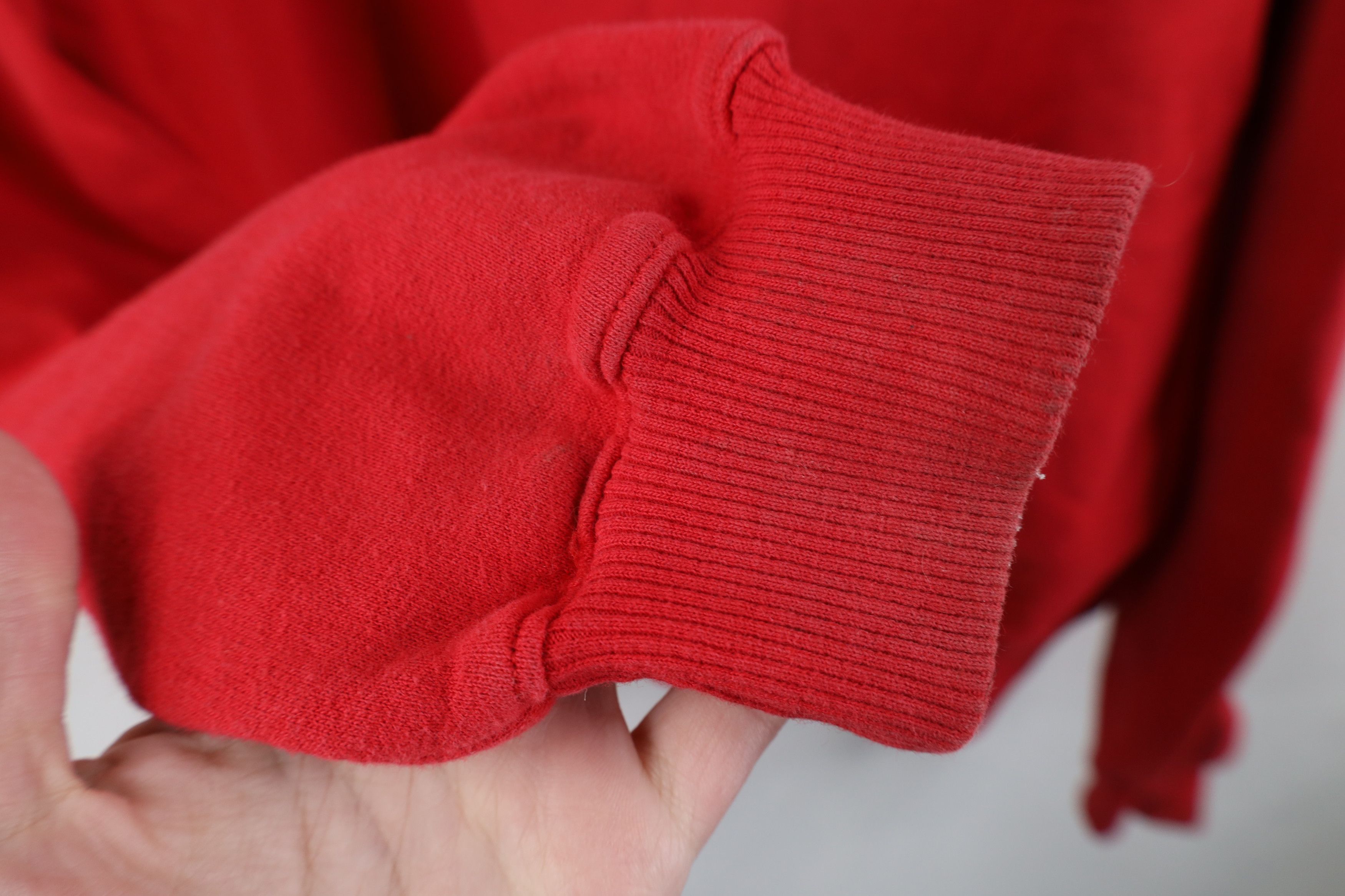 Champion Vintage 90s Y2K Champion Distressed Crewneck Sweatshirt Red Size US M / EU 48-50 / 2 - 9 Thumbnail