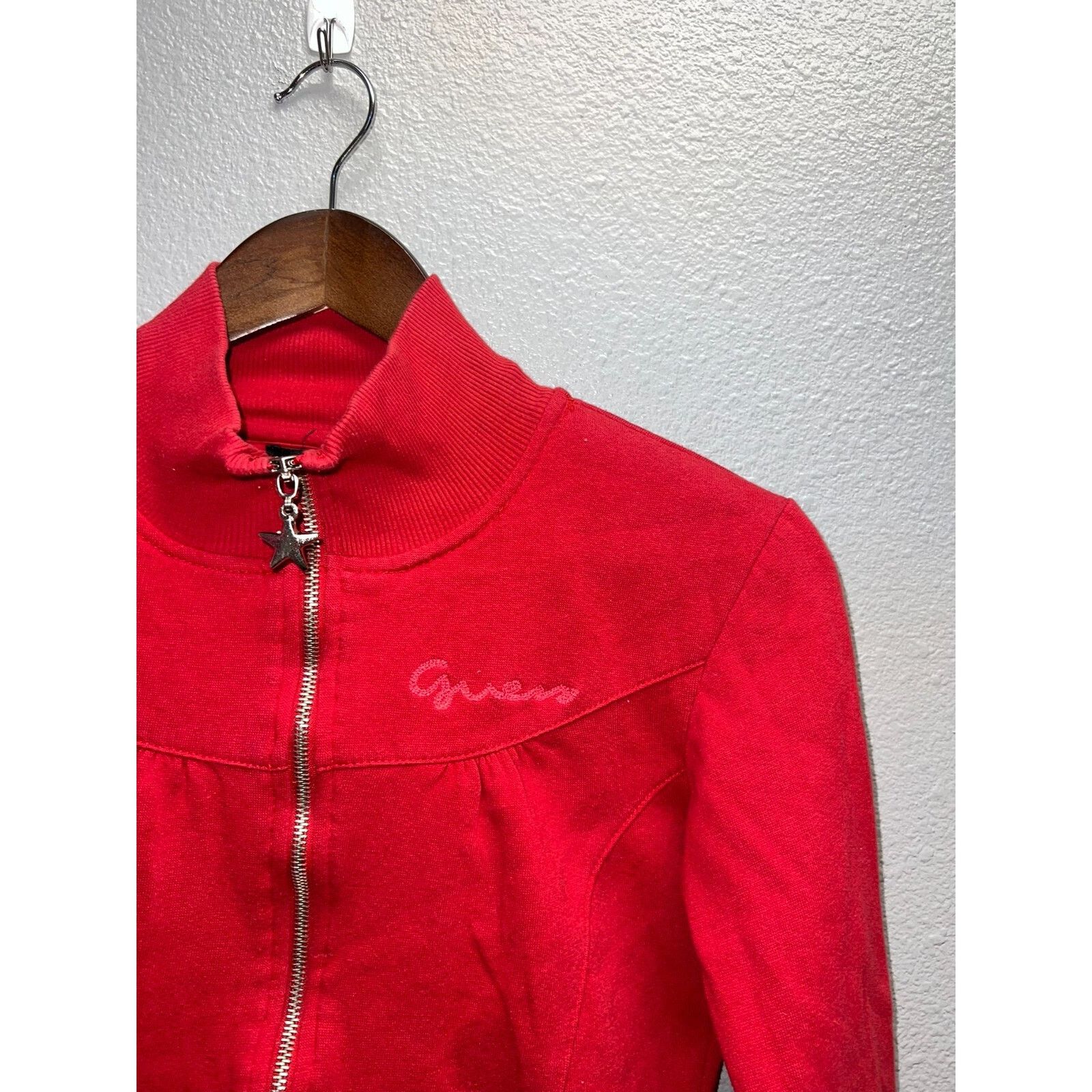 Guess Vintage Womens Guess Sweatshirt Full Zip Jacket Medium 90s Size M / US 6-8 / IT 42-44 - 2 Thumbnail