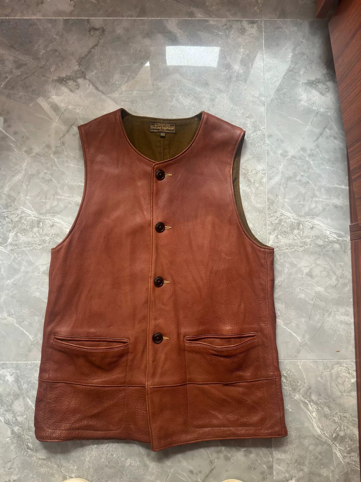 Freewheelers Freewheelers Leather Vest Size 40 Size US XXS / EU 40 - 1 Thumbnail