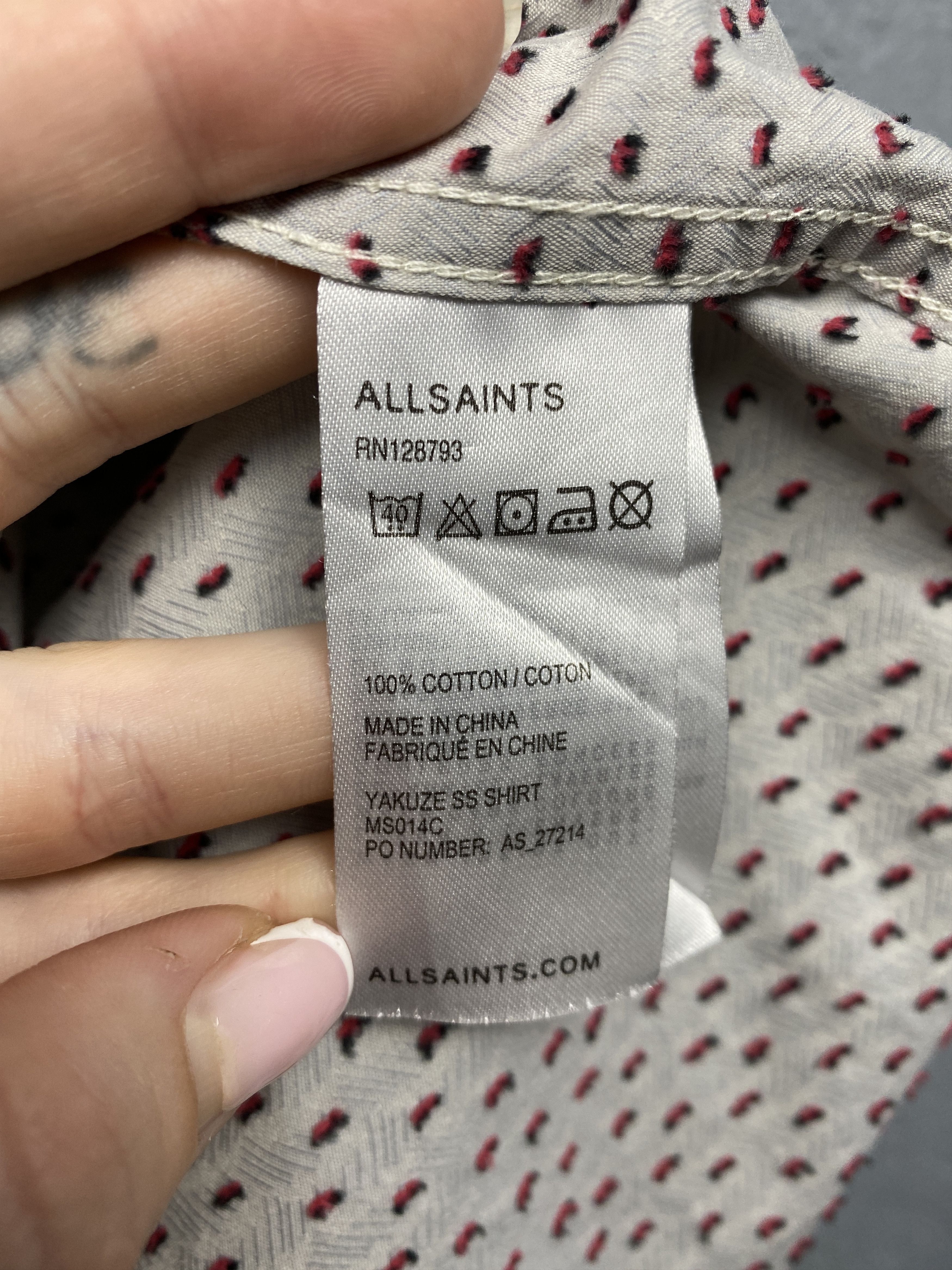 Allsaints Allsaints Vintage Mens Hawaiian Yakuze Short Sleeve Shirt Size US XL / EU 56 / 4 - 4 Thumbnail