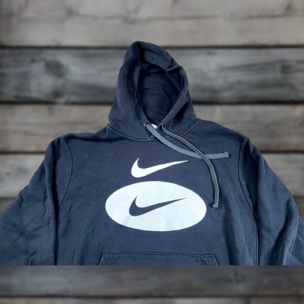 Nike Nike Hoodie Drawstring Double Swoosh Adult Large Black Sweatshirt DM5458-010 Size US L / EU 52-54 / 3 - 1 Thumbnail