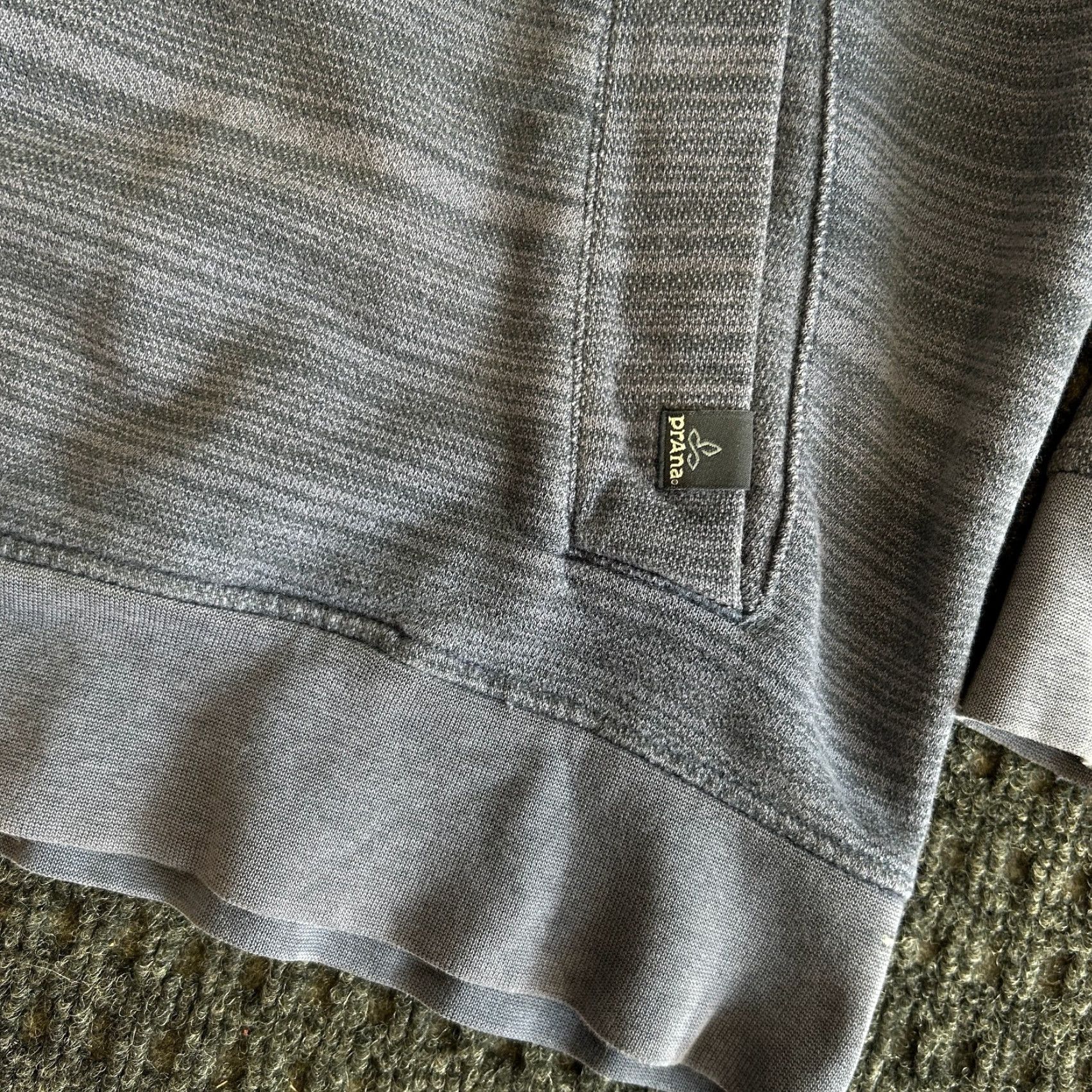 Prana prAna Hoodie Men M Blue Striped Knit Cotton Pullover Hooded Sweatshirt Casual Outdoor Beach Style Breathe 2010s Mens Size US M / EU 48-50 / 2 - 2 Thumbnail
