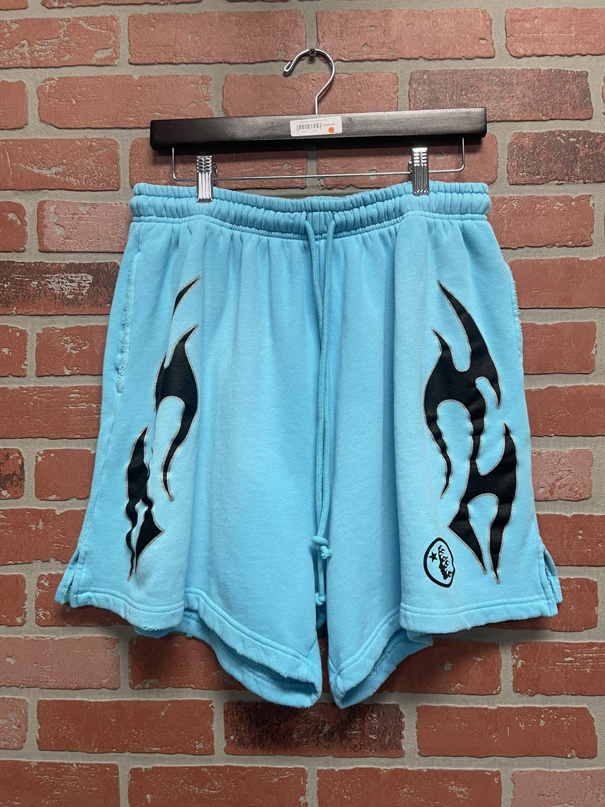 HELLSTAR Size L - Hellstar Studio Shorts Blue Flame Brand New! Size US 32 / EU 48 - 1 Thumbnail