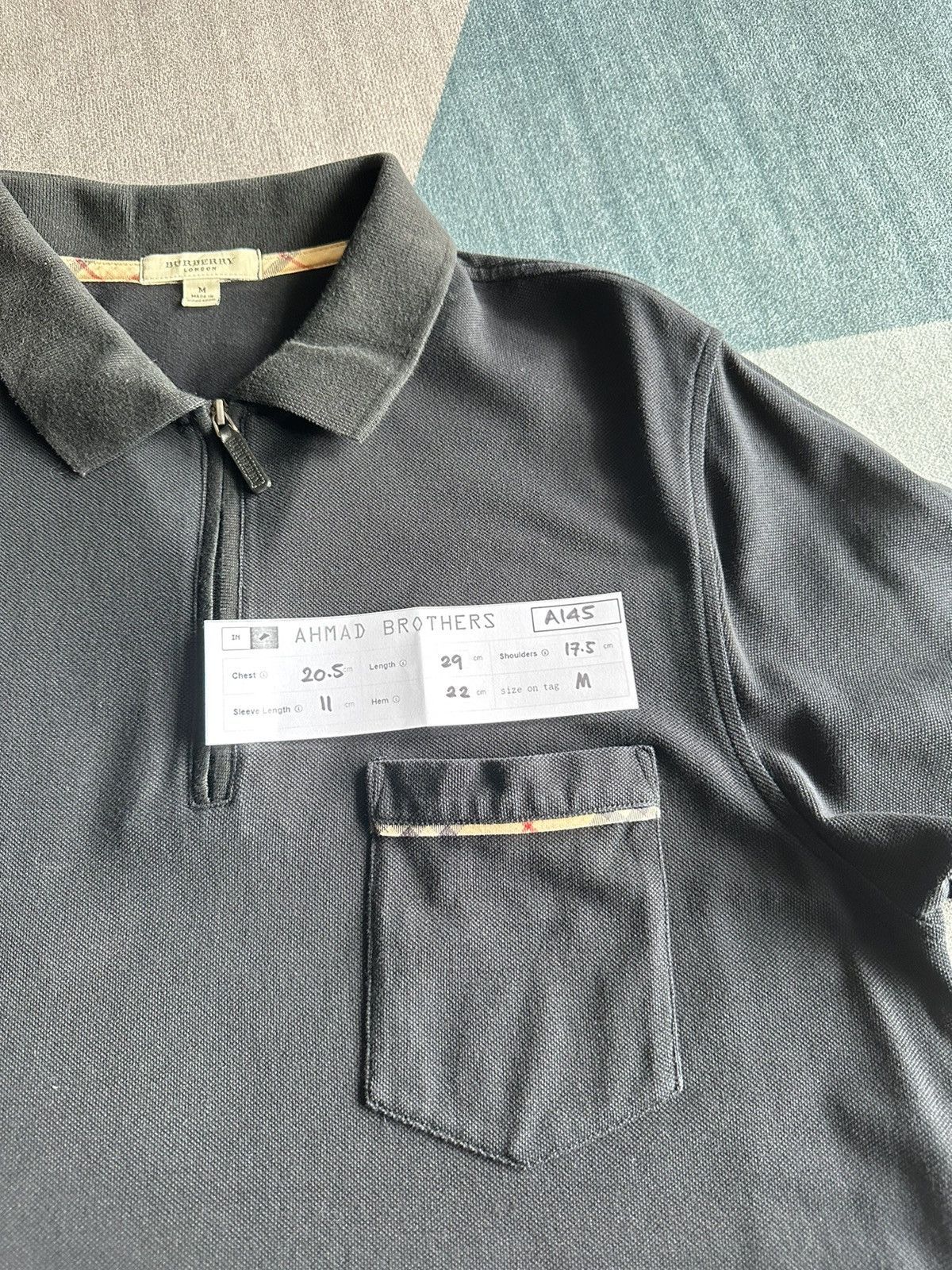 Burberry Burberry Novacheck Half Zipper Polo Tee A145 Size US S / EU 44-46 / 1 - 8 Thumbnail