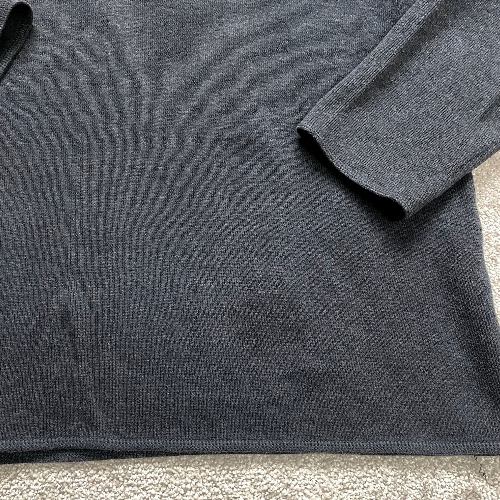 Banana Republic Banana Republic Sweater Mens Large Navy Blue Pullover Cotton Solid Sweatshirt Size US L / EU 52-54 / 3 - 3 Thumbnail