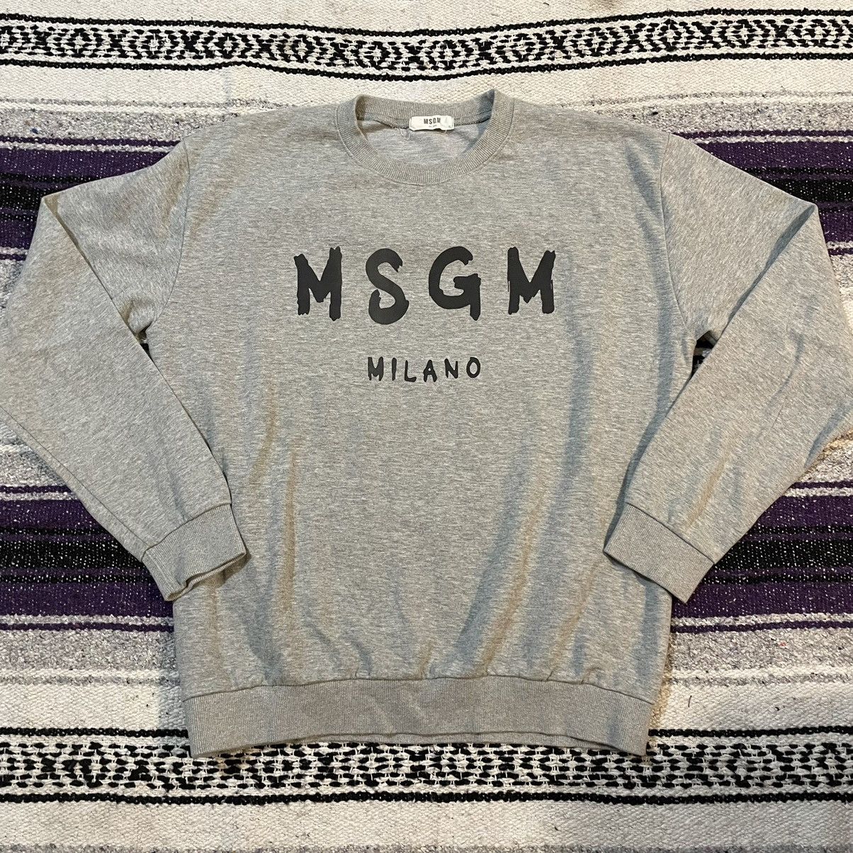 MSGM MSGM Milano Logo Sweatshirt Gray Size XL Size US XL / EU 56 / 4 - 1 Thumbnail