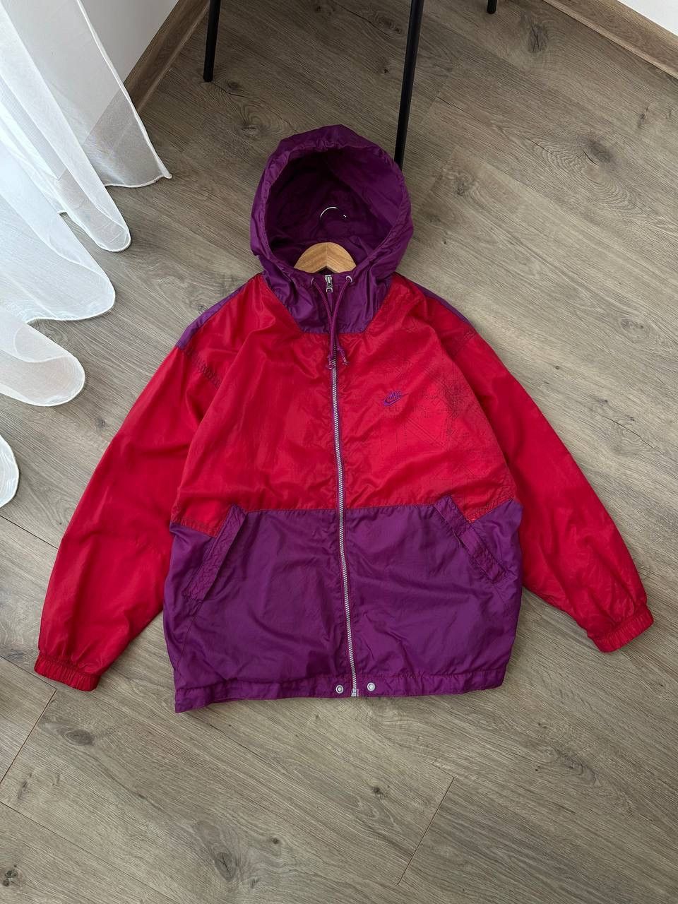 Nike × Vintage Vintage Nike Purple Sportswear Zip Jacket Size US XL / EU 56 / 4 - 1 Thumbnail