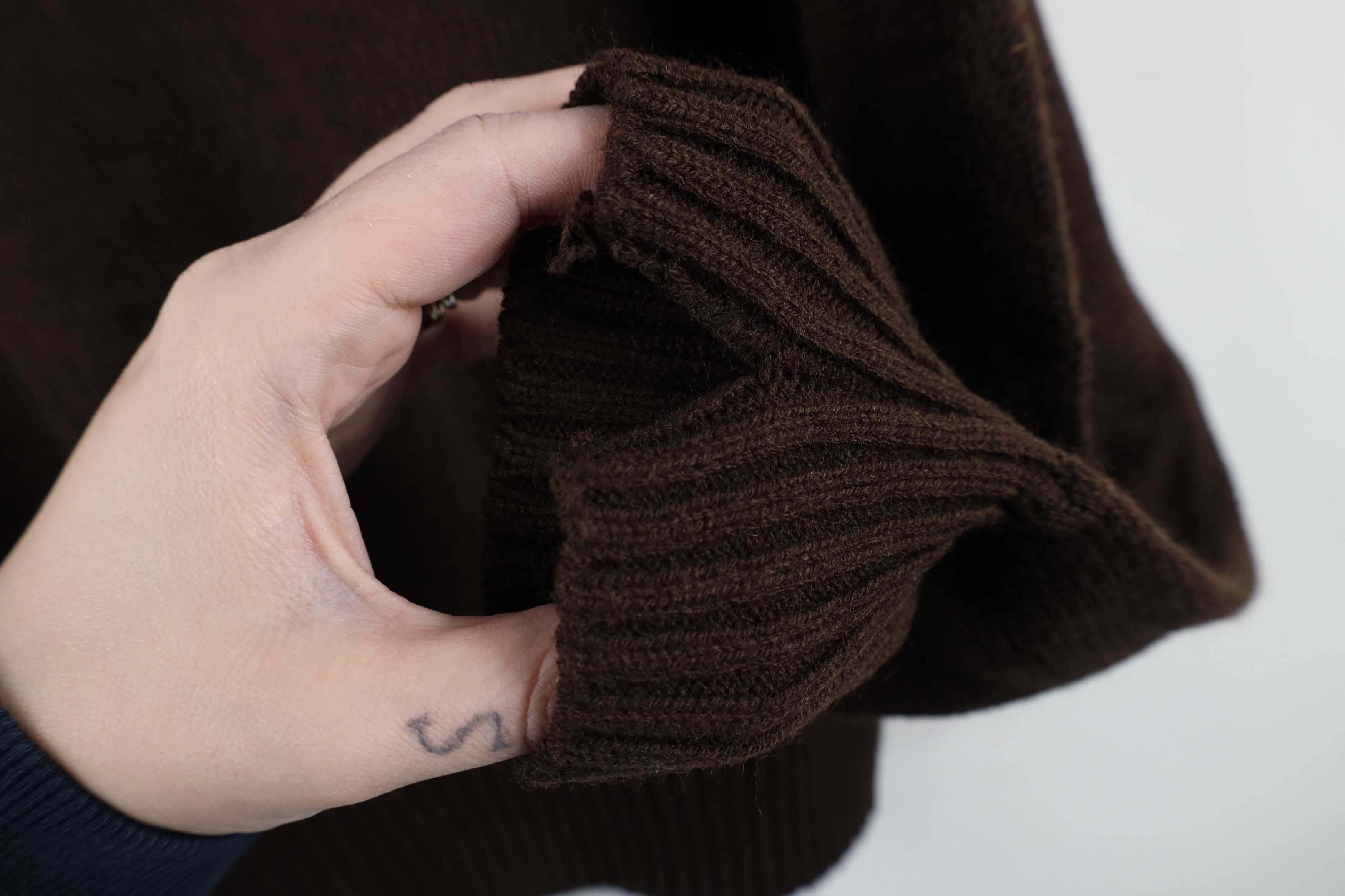 Vintage Vintage 90s Streetwear Knit Crewneck Sweater Brown Acrylic Size US M / EU 48-50 / 2 - 6 Thumbnail